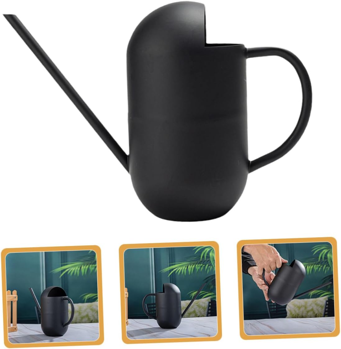 Stainless Steel Watering Can 800ml for Garden and Indoor Plants, Portable Small Metal Watering Kettle with Long Spout for Succulents and Flower Care