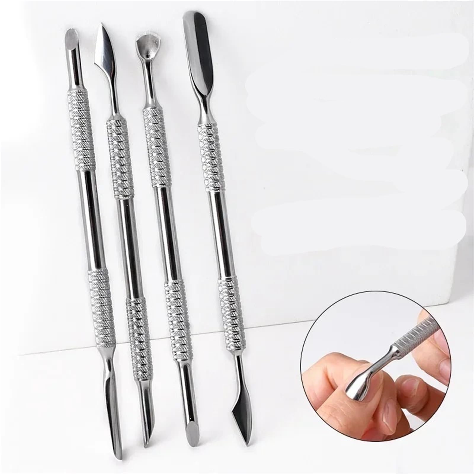 Spingi Cuticole Solvente for smalto for unghie spingi cuticole Per Pelle Morta | Strumento for manicure pulito in acciaio inossidabile for art