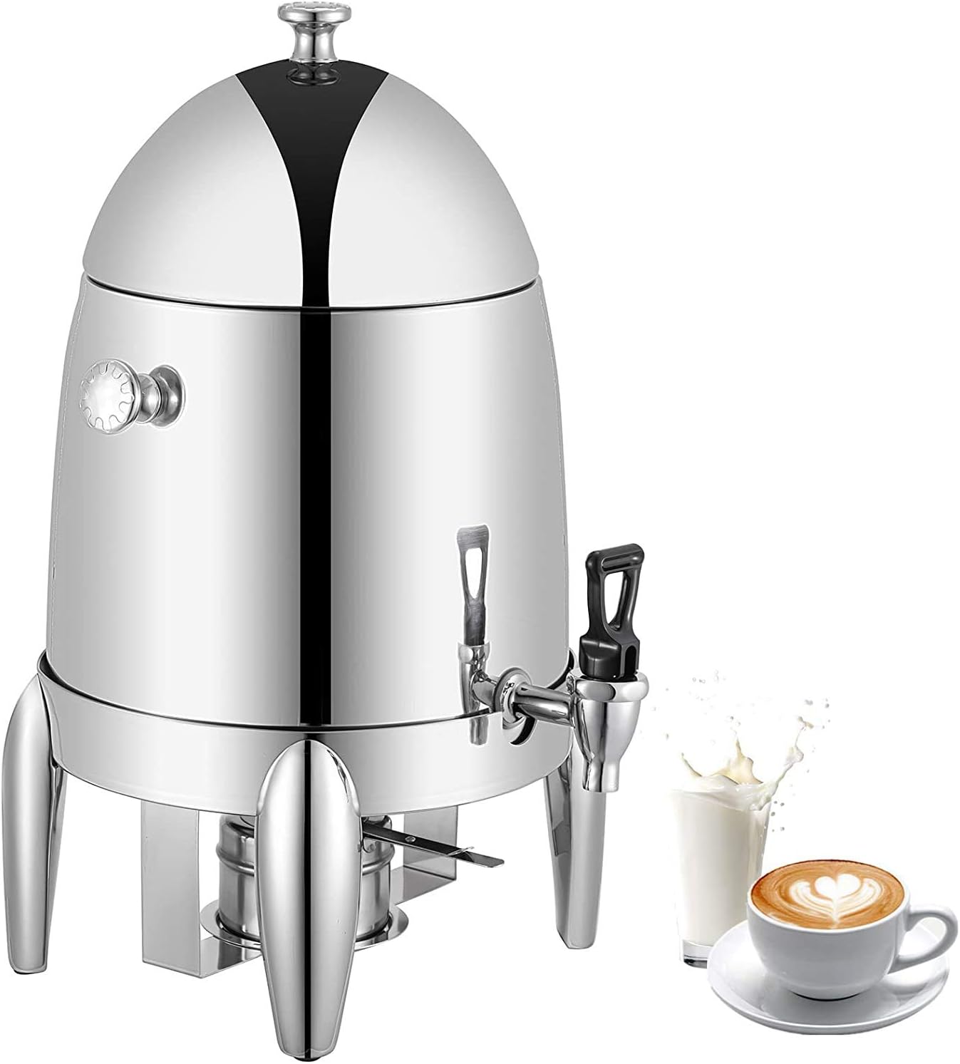 3 Gallon Hot Water Dispensers, Commercial Beverage Dispenser Coffee Urn, 4 Foot Stainless Steel Body, for Upscale Restaurants/Banquets/Receptions