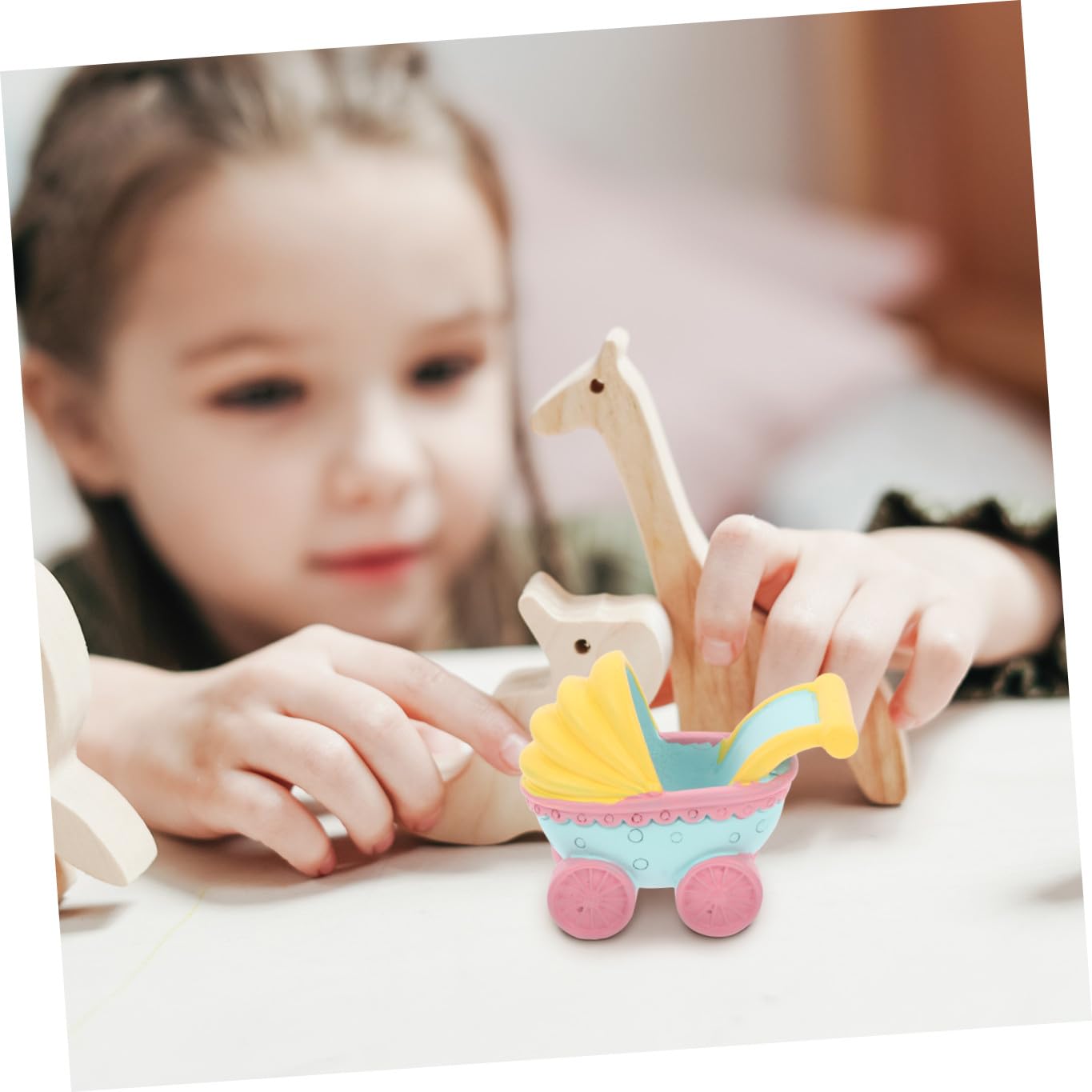 Ciieeo 9stücke Teiliges Cartoon Cake Topper Niedliche Dekoration Für Kuchen Für Feierlichkeiten Wohnaccessoire Babybett Holzpferd Kinderwagen