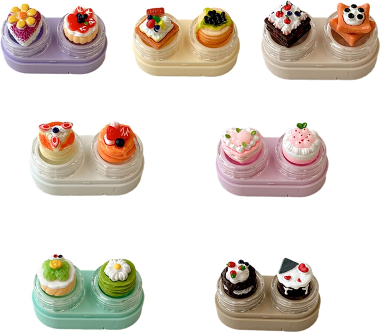Cupcake Lid Lenses Box With Drawer Designs And Wearing Tool Kits Contacts Lens Case For Safe Lens Management