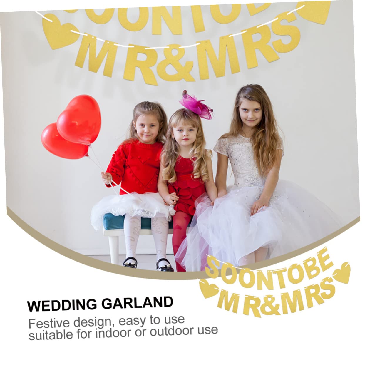 Ciieeo 3piezas Banderines De Fiesta Para Bodas Estilo Europeo y Americano Decoración Amarilla Brillo Para Fiestas y Eventos Especiales