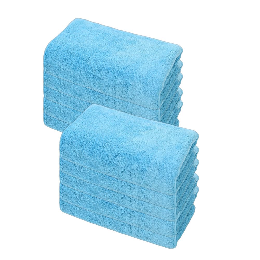Microfasertuch 10 Stück Reinigungstuch Weiches Tuch Allzwecktücher Auto Poliertuch Saugfähiges Putztücher Wipes Lappen Fusselfrei Trockentuch für Küche Haus Motorrad Boot 30 * 60cm【400g/㎡】