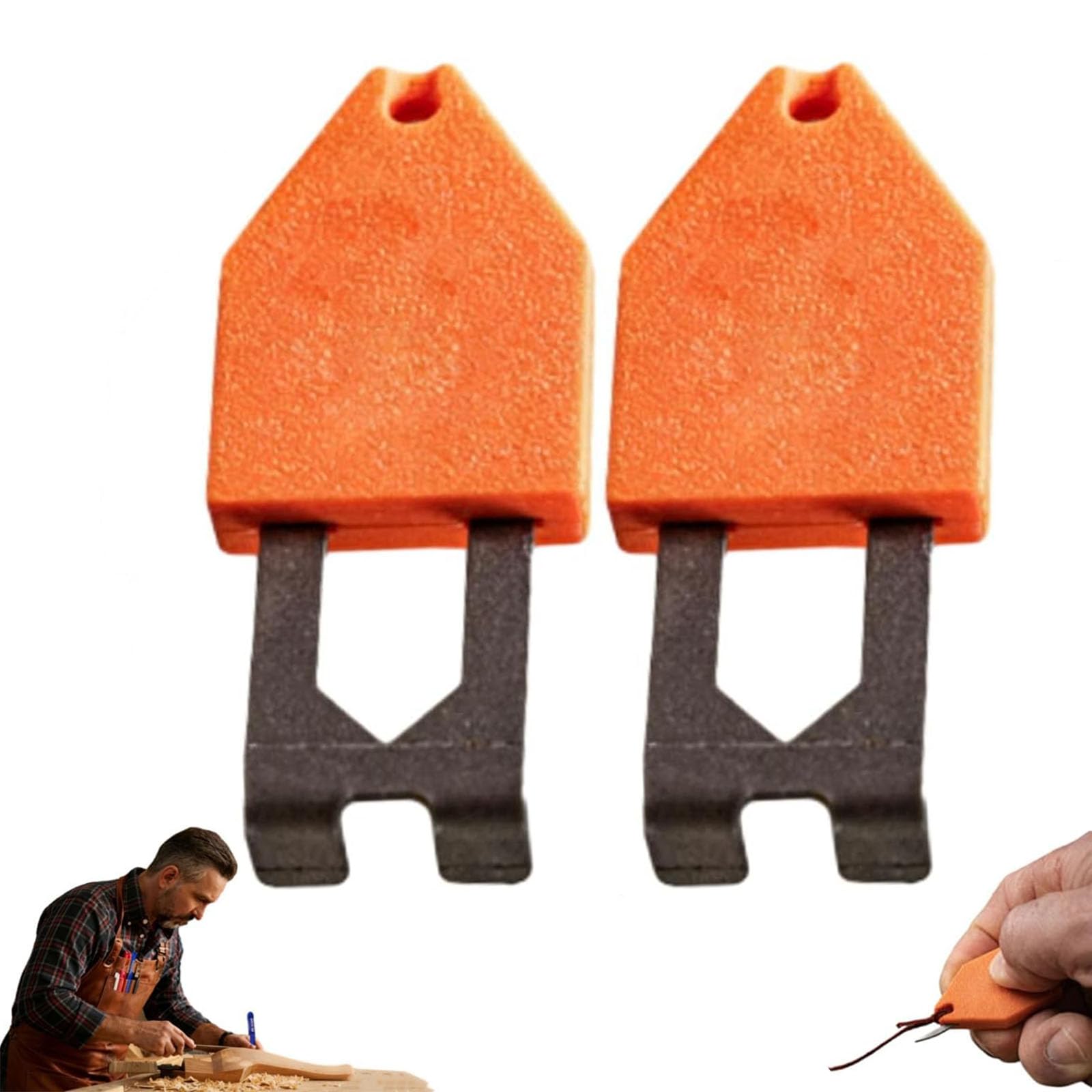 Kieyiqe 2Pcs Rope Anchor Hook, A Truly Unique End Hook, Portable Chalk Line Anchor Tool, Carpentry Tools For Straight Line, One-Handed Operation Design For Home Renovation Projects (2Pcs)