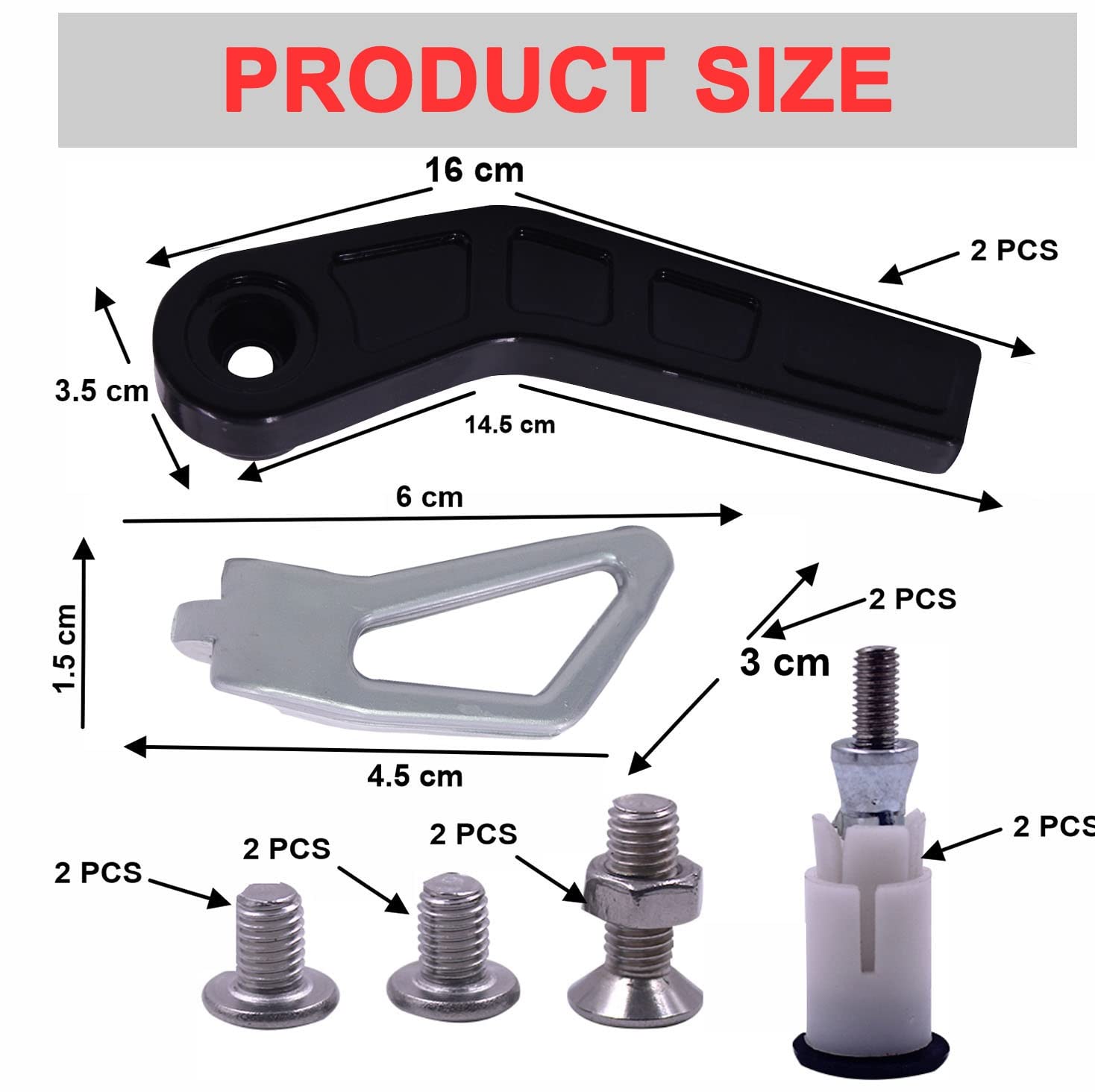 ASRYD Handlebar Brake Clutch Lever Hand Guard Protector Handlebar Hand Guard Universal for Bike (Black/Silver) 4
