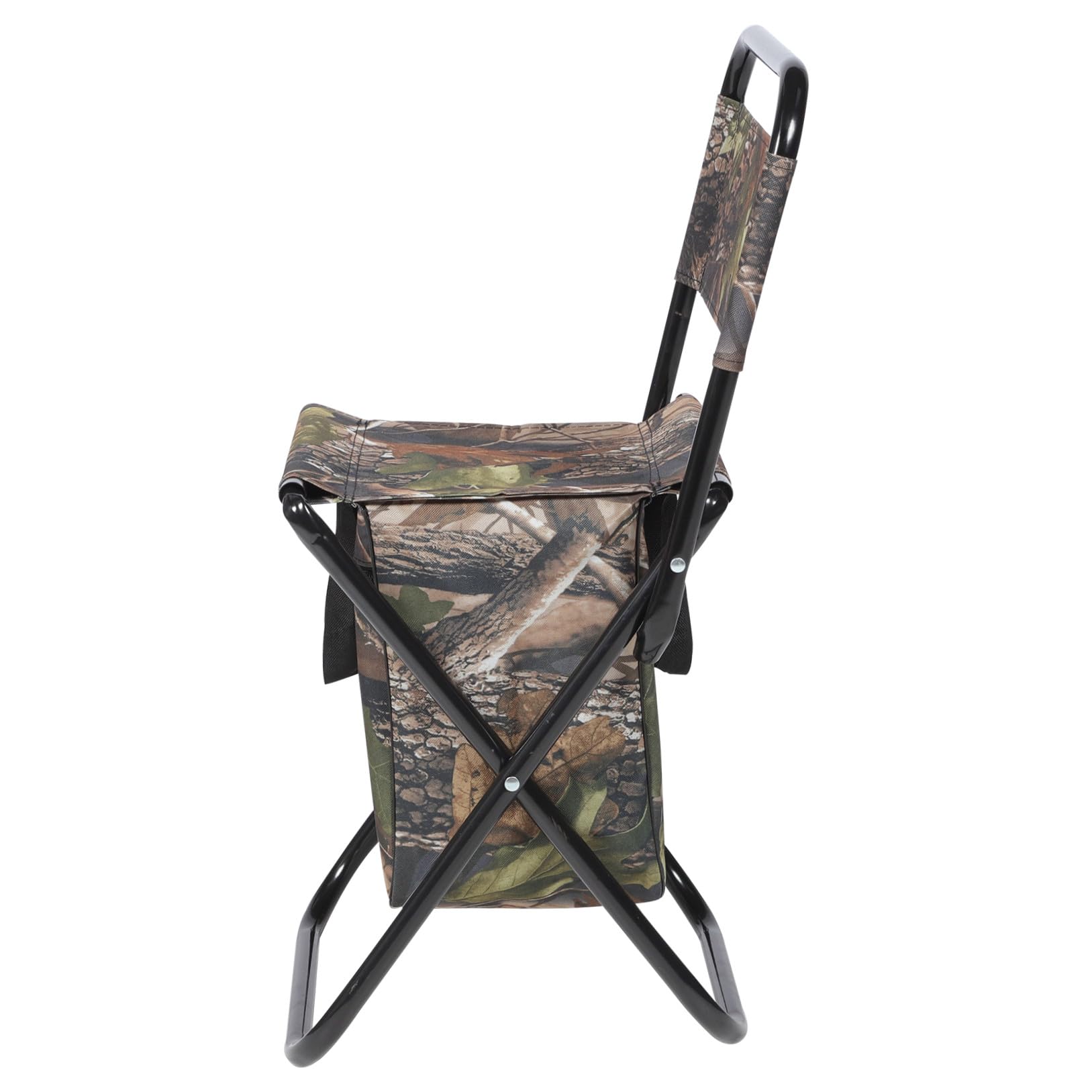 Chaise de camping pliable en acier inoxydable Homoyoyo avec dossier et sac