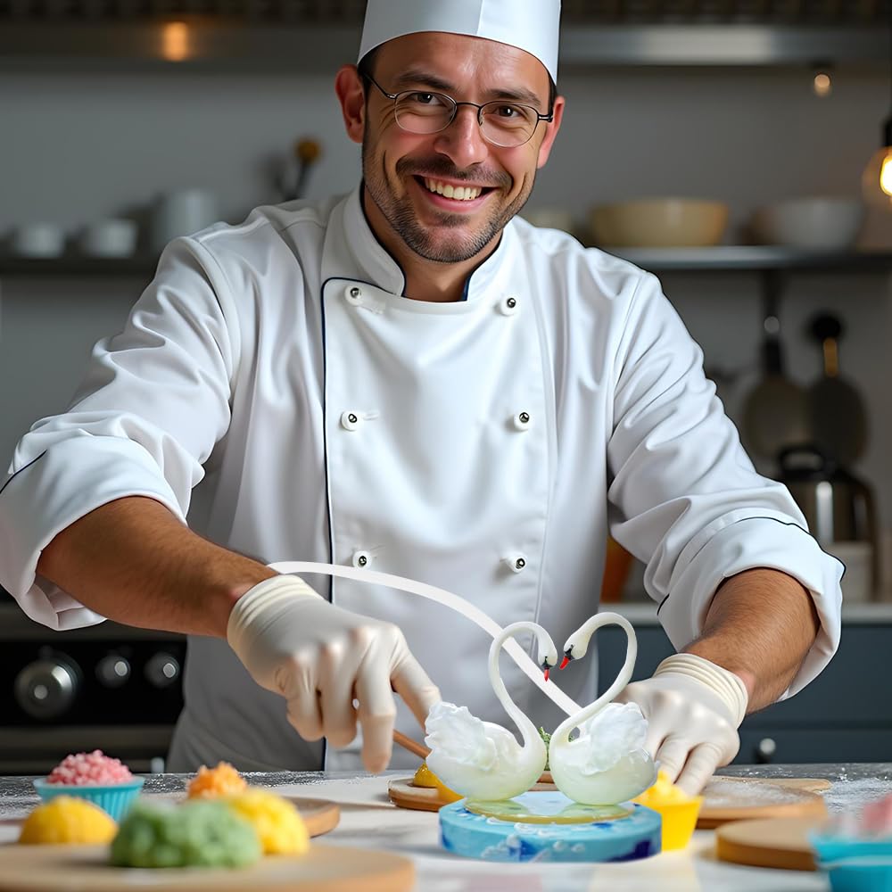 DUEBEL Zuckerpumpe, Isomalt-Blaspumpe, eine Notwendigkeit für Konditoren/Bäcker/Köche/Anfänger bei der Zuckerarbeit, Weiß