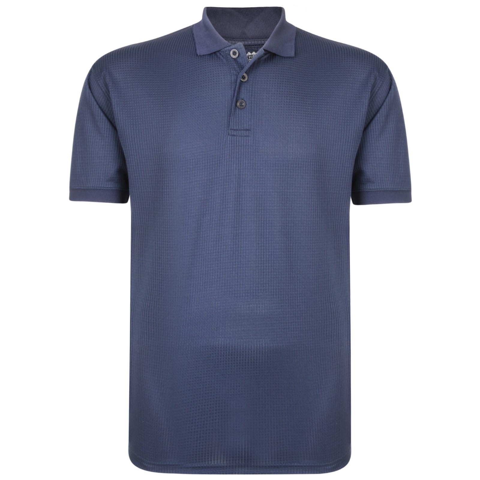 Kam Mens Big Size Performance Breathable Mesh Sports Polo Shirt (5401) in Navy in 2XL