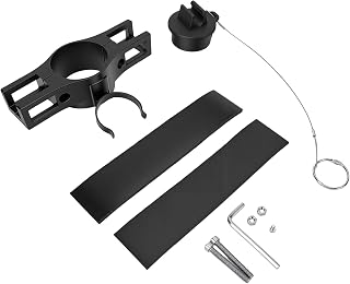 Jiawu Trailer Chain Holder Heavy Duty Aluminum Alloy Towing Organizer for 2 Inch Tongue Hitches with 7 Way Plug Holder