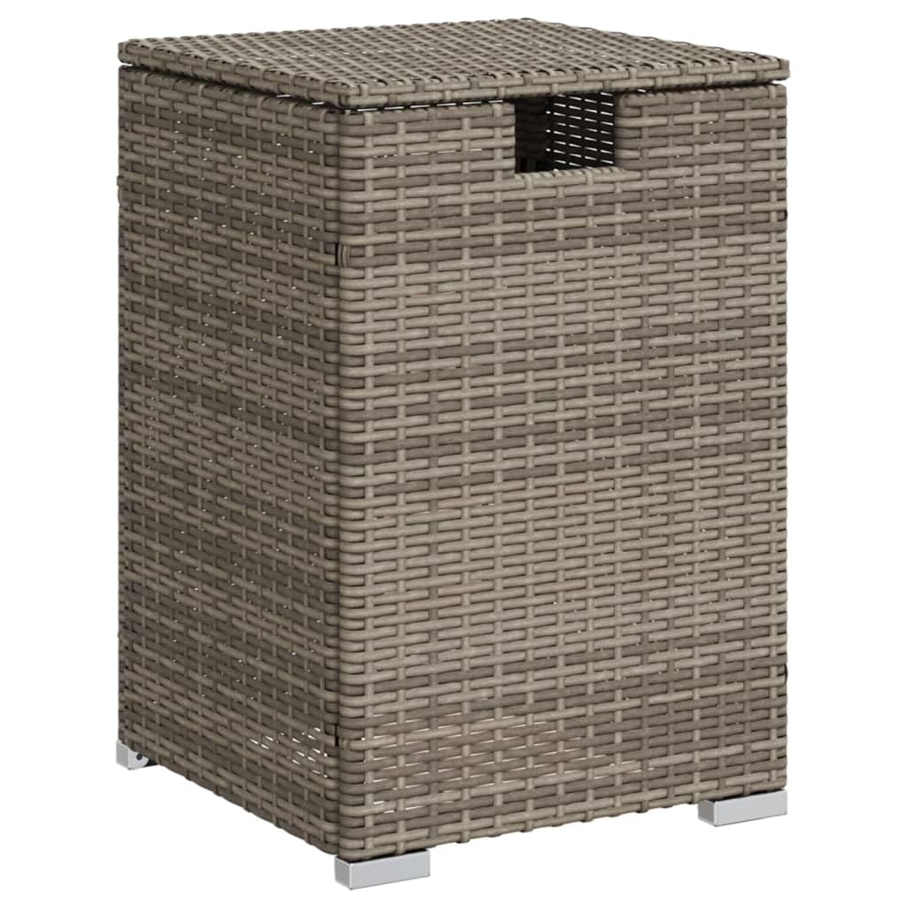 Table de couverture en résine tressée grise résistante aux intempéries