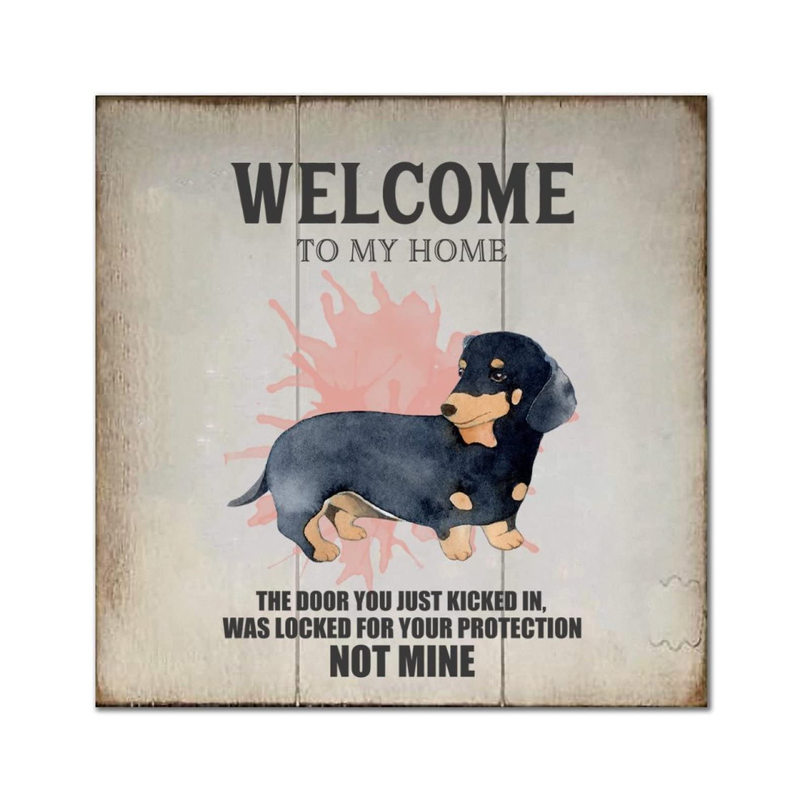 Plaque en bois Welcome to My Home rustique 30cm decoration entree et porche