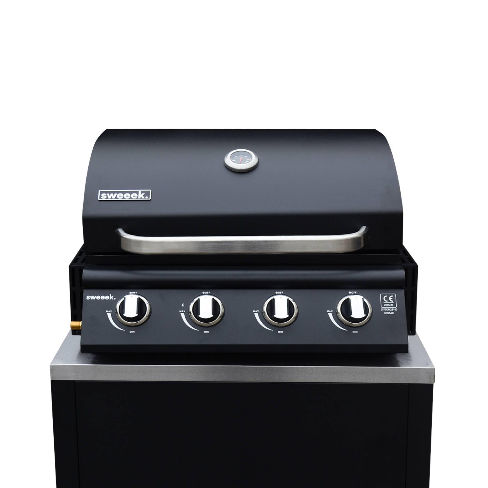 sweeek - Cuisine extérieure 5 modules en acier inoxydable avec barbecue gaz 4 brûleurs