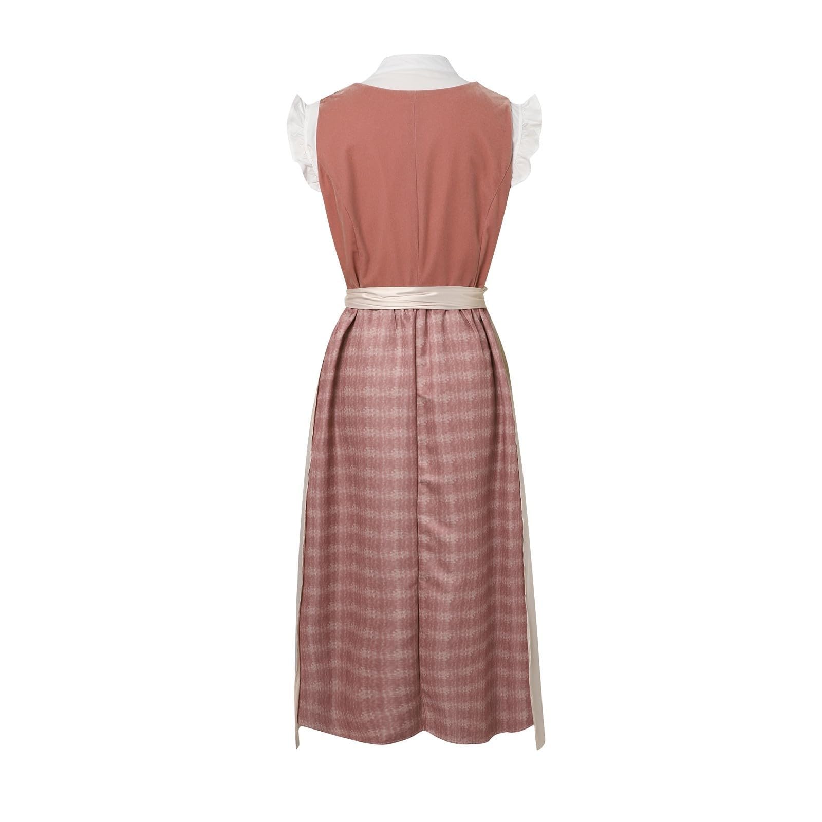 Dirndl Rot Damen Midi Trachten Dirndl Kleid Eckiger Ausschnitt Dirndlschürzen Oktoberfest Damen Outfit Elegant Trachtenkleid 2 Teilig Trachtenrock Trachtenmode Dirndlkleid Dirndl Kleidung
