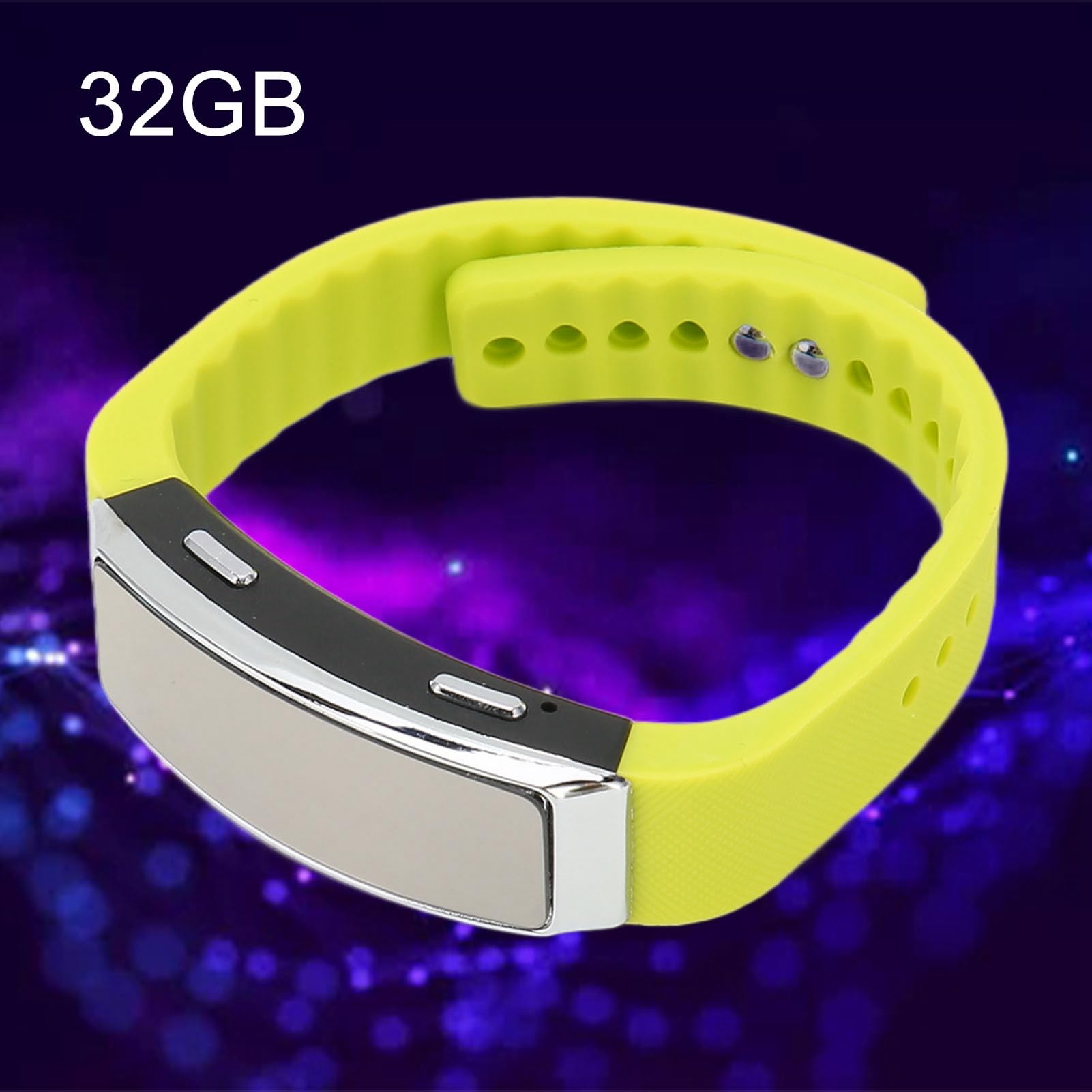 Reloj Grabador de Voz con Reducción de Ruido Activado por Voz y Reproductor de Música Pulsera Grabadora Portátil para Reuniones de Clase, Conferencias y Más (32GB)