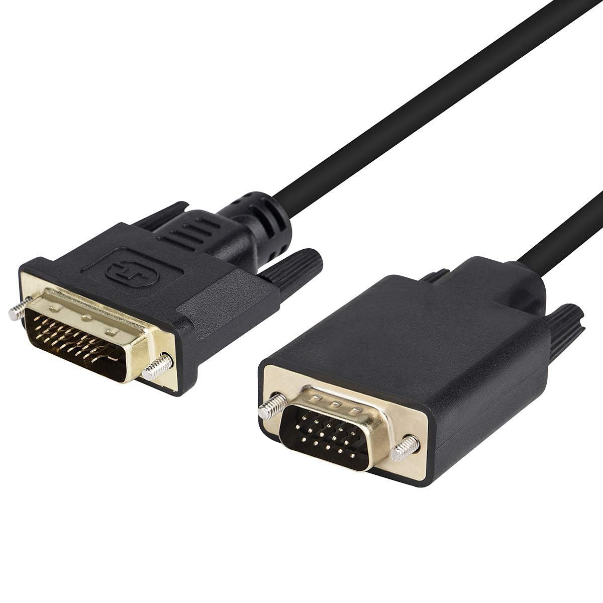 Tobo DVI to VGA Cable, DVI-D 24+1 to VGA 10 Feet Cable Male to Male Gold-Plated Cord for Computer, PC Host, Laptop, Graphics Card to HDTV, LG HP Dell Monitor, Display Screen and Projector(10 Feet)-picture-18
