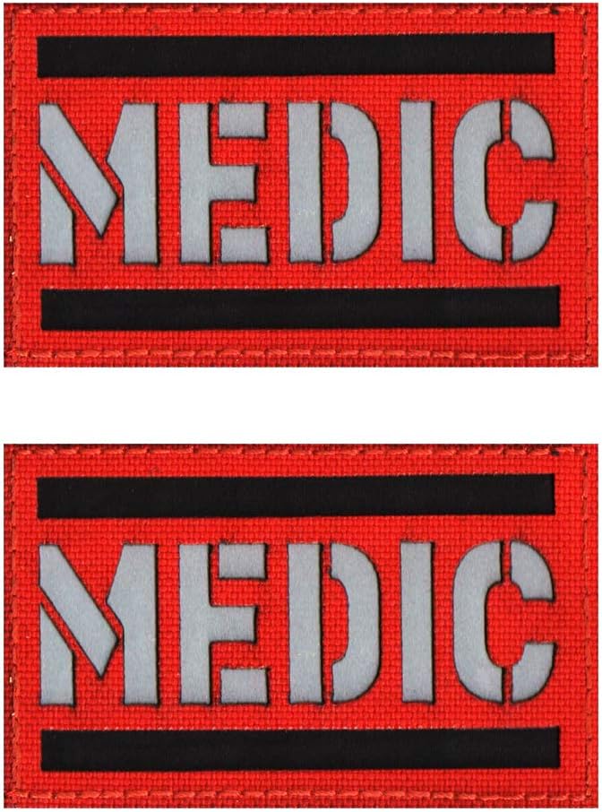 Amazon.com: Reflective Medic Patches, EMT EMS Paramedic Medical Star of ...