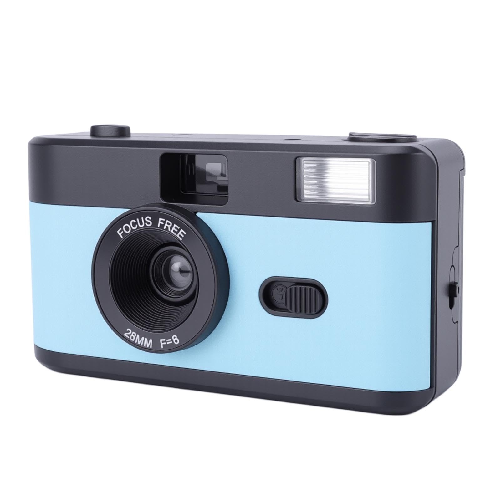 Socobeta Fotocamera a Pellicola da 35 Mm, Fotocamera a Pellicola retrò con Obiettivo 28 Mm F/8, Design Riutilizzabile per la Fotografia Nostalgica, Materiale ABS con 27 Pellicole a Colori (#1)