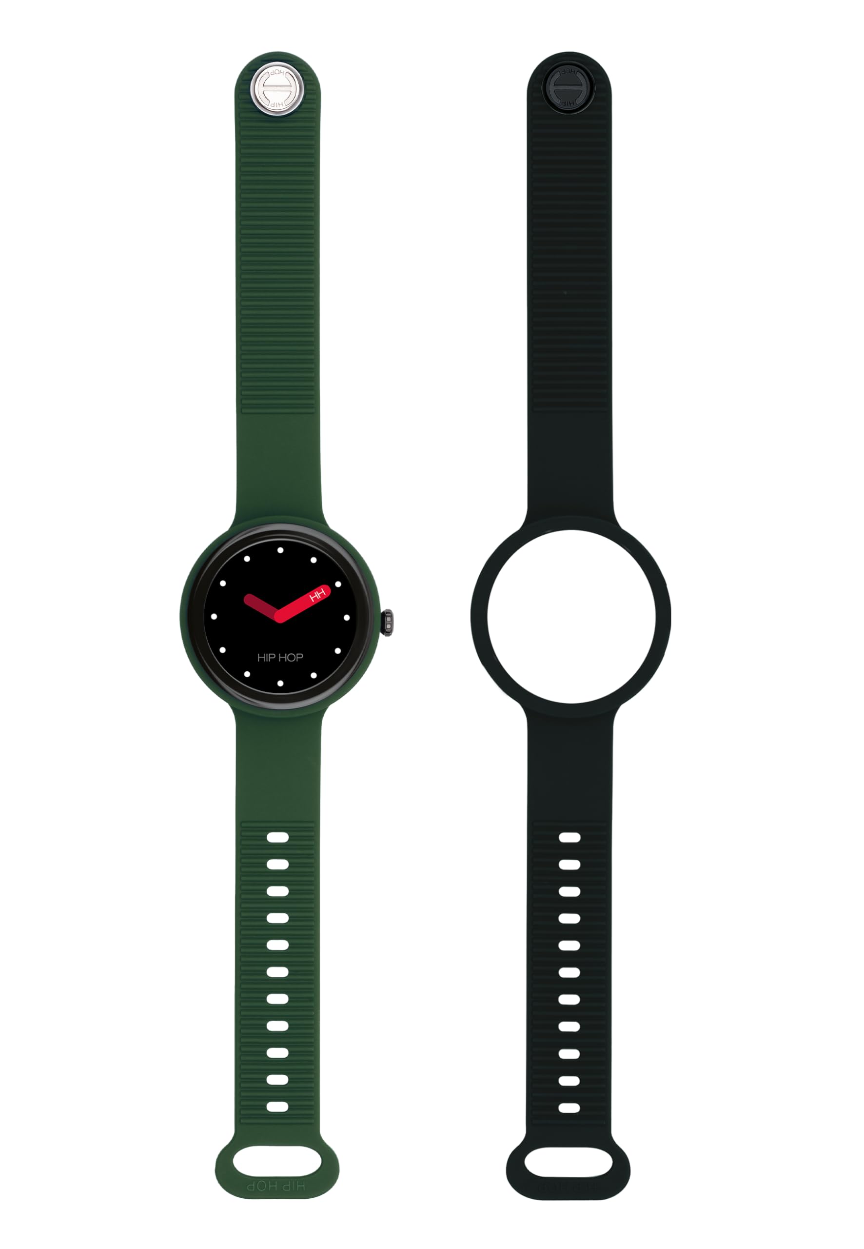 HIP HOP Orologio DONNA HERO.NEXT quadrante MONO-COLORE NERO movimento SMARTWATCH SMARTMODULE e CINTURINO SILICONE VERDE, NERO HWU1198