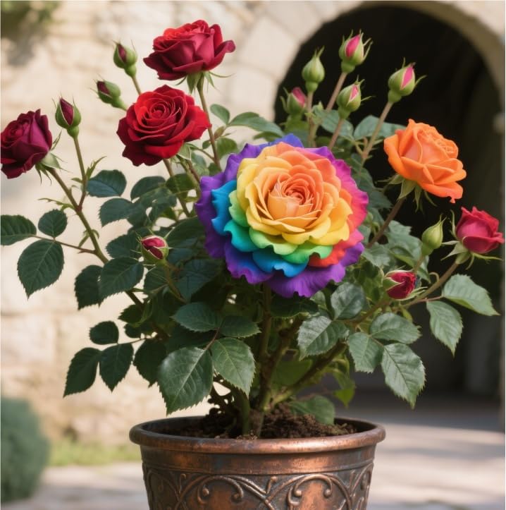 Naturale Bulbi di Rosa - Perenne, Colori vivaci, Bassa Manutenzione, Decorazione d'Interni-5 Bulbi-I