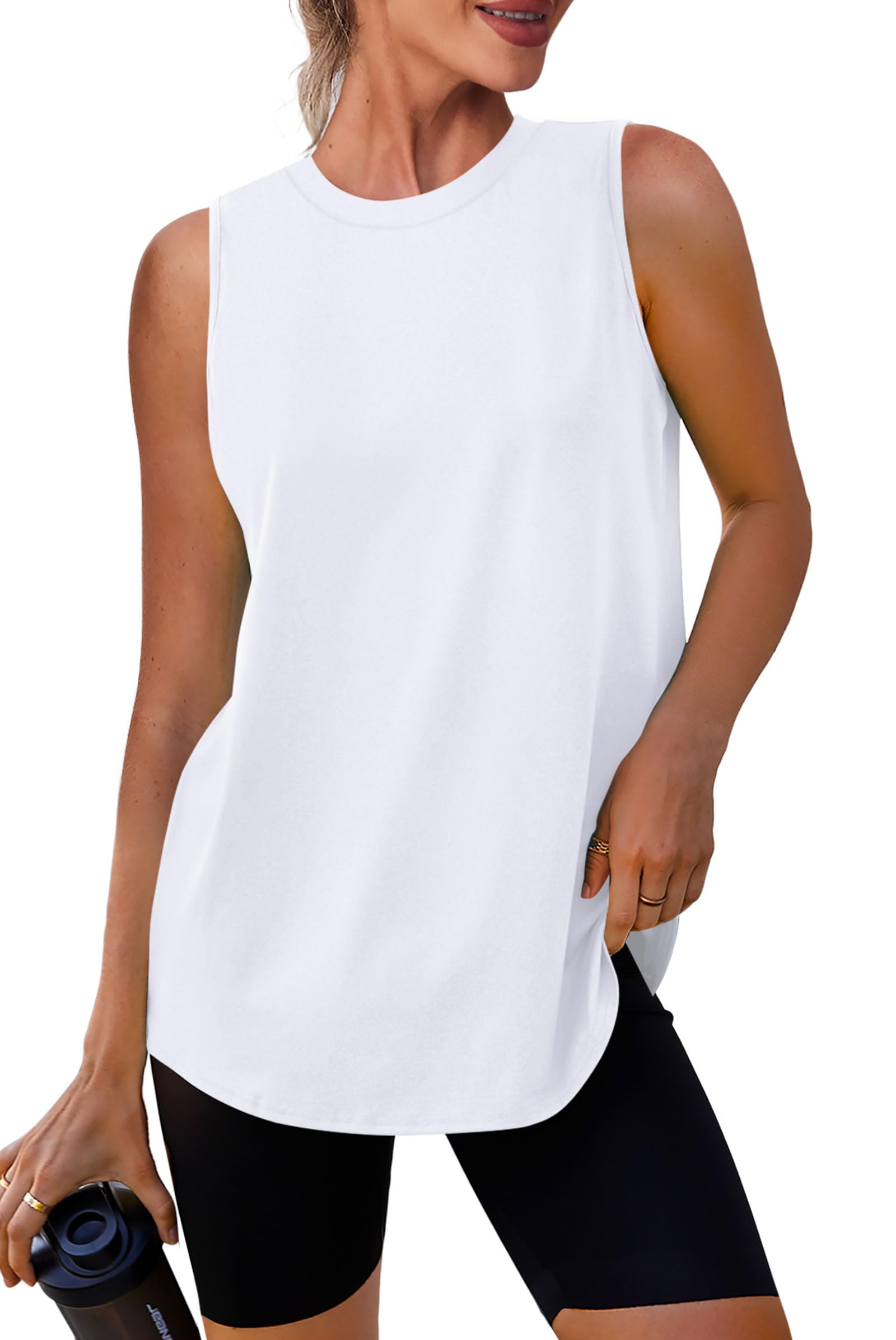 Womens Workout Tank Tops Lightweight Sleeveless Shirts for Women Loose Fit Tops for Athletic Running Tennis Yoga