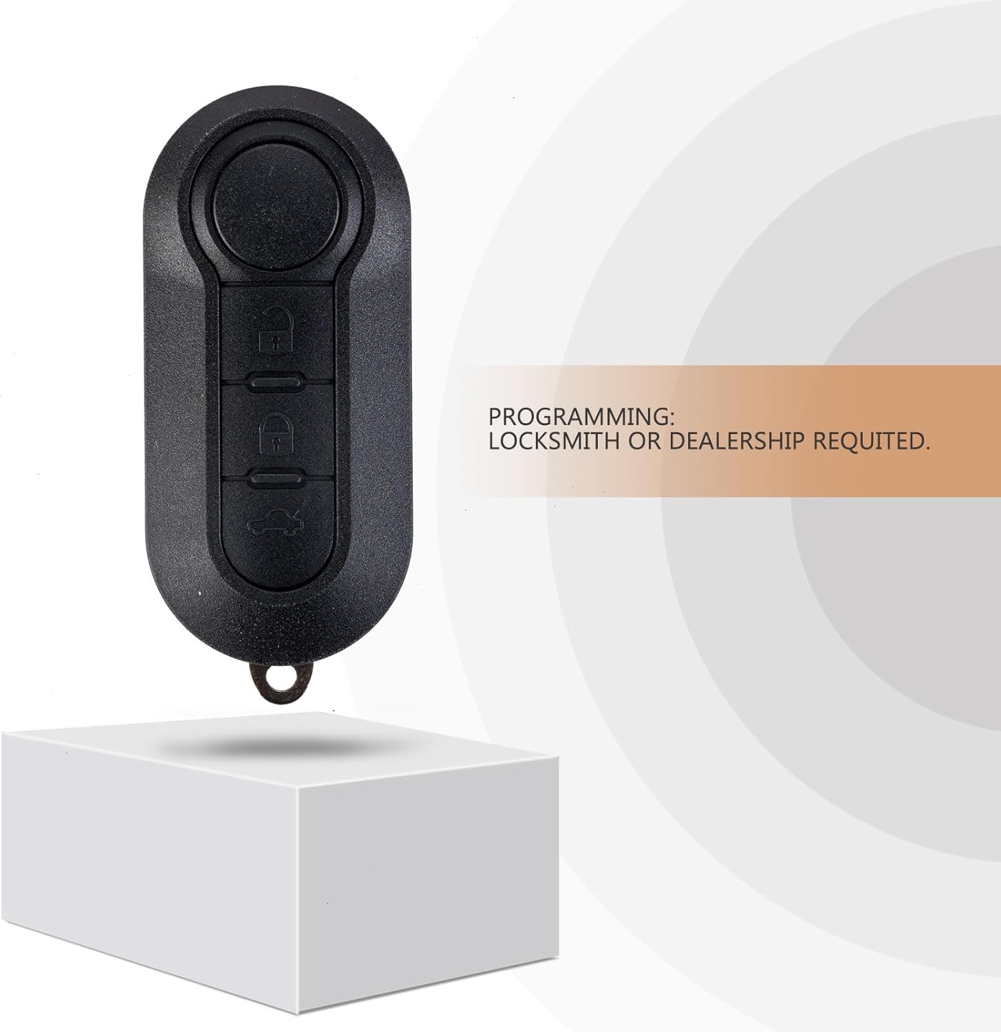 Flip Car Key Keyless Entry Replacement for 2015/2016/2017/2018/2019 Fiat 500L Fiat Panda RAM ProMaster1500 2500 3500 RX2TRF198 ID46 Chip (Pair)