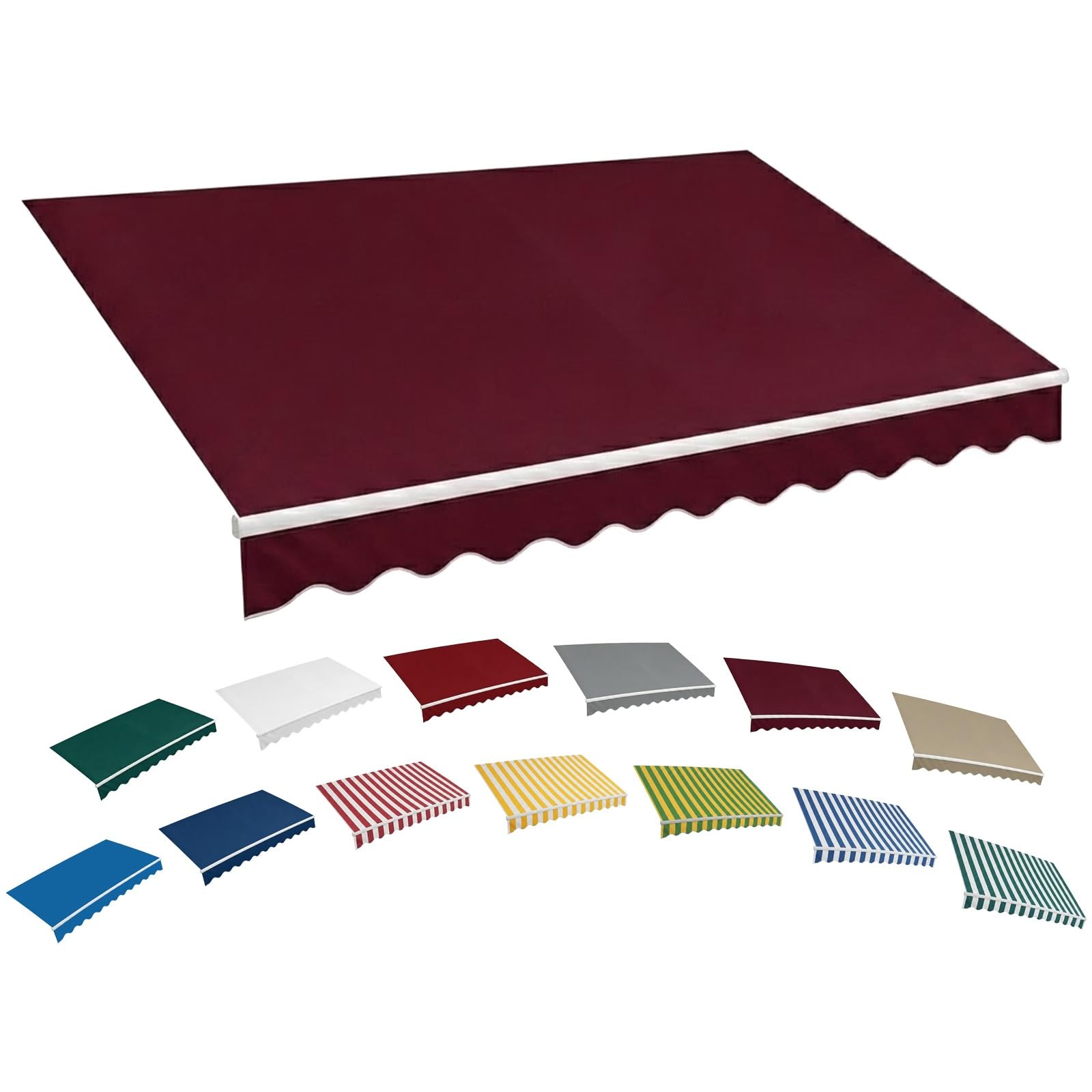 Heavy Duty Waterproof Awning Replacement Fabric for Garden, Fabric Only