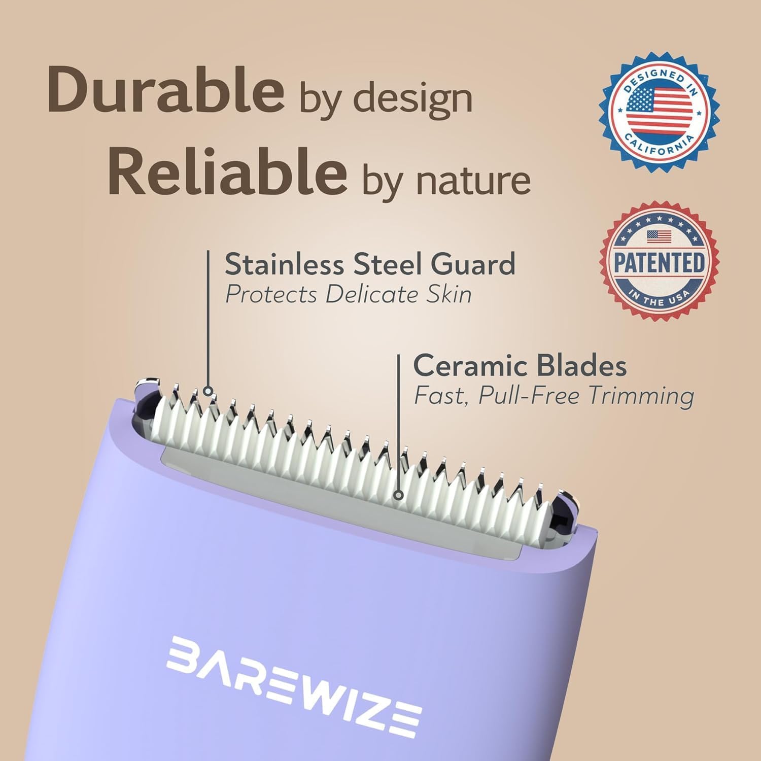 Bikini Trimmer for Women, Pubic Hair Trimmer, Waterproof, USB-C Rechargeable, LED Light, Replaceable Blade, Electric Razors for Women, Electric Lady Shaver (Violet) - Image 4