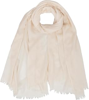 Women's Lightweight-Linen-Scarf - Soft Summer Breathable Casual Shawl Scarves with Fringed Edges(39'' X 77'')
