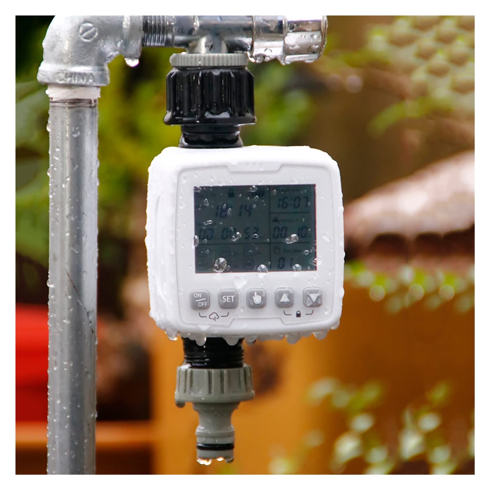 Zestawy do automatycznego nawadniania kropelkowego Smart Garden Watering Timer Czujnik deszczu z 6 niezależnymi programami do automatycznego systemu nawadniania ogrodu do roślin doniczkowych ogrodowyc