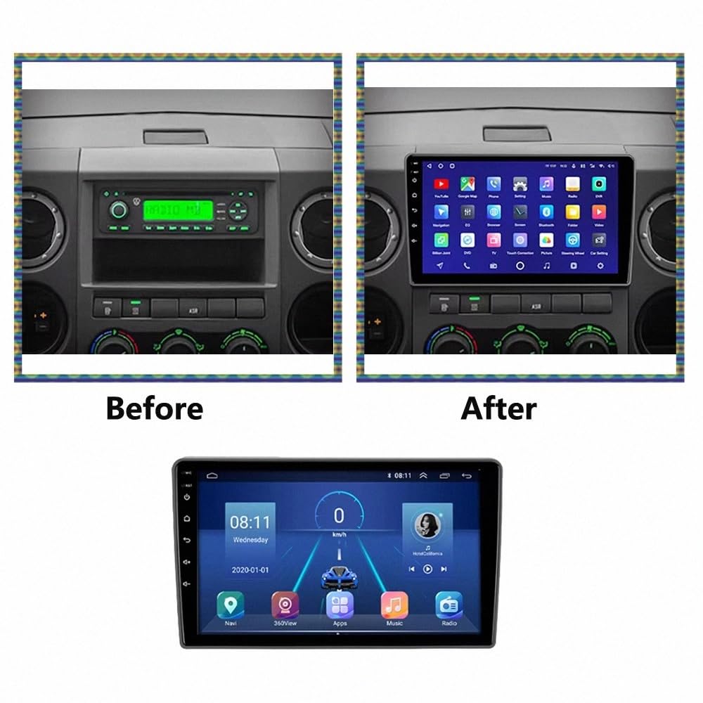 Odtwarzacz Multimedialny 2-Din dla GAZ Gazelle Next 2013-2021 Bezprzewodowe Carplay I Android Auto, Pojemnościowy Ekran Dotykowy, Nawigacja Gps Radio Fm Z, 4 Rdzeń 2G+32G