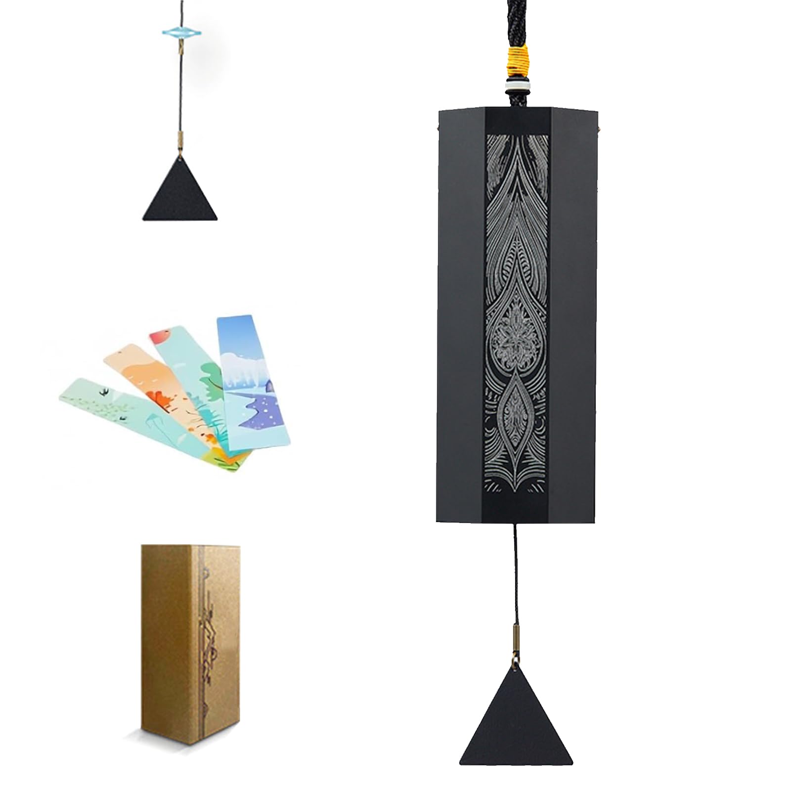 Campanelli a vento da giardino, campanelli a vento per esterni con 5 pendoli a vento corda da appendere 8 note per meditazione per giardino, terrazza, balcone, veranda interni ed esterni