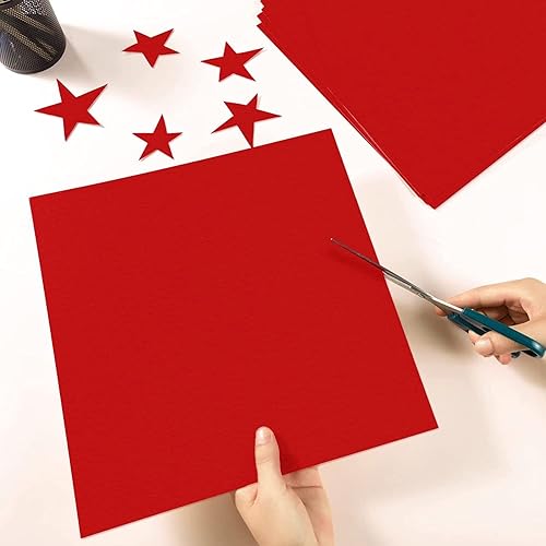 Miniatura 4 de 25 hojas de papel de cartulina roja, cartulina de 8.5 x 11 pulgadas para Cricut, papel de construcción grueso para hacer tarjetas, álbumes de