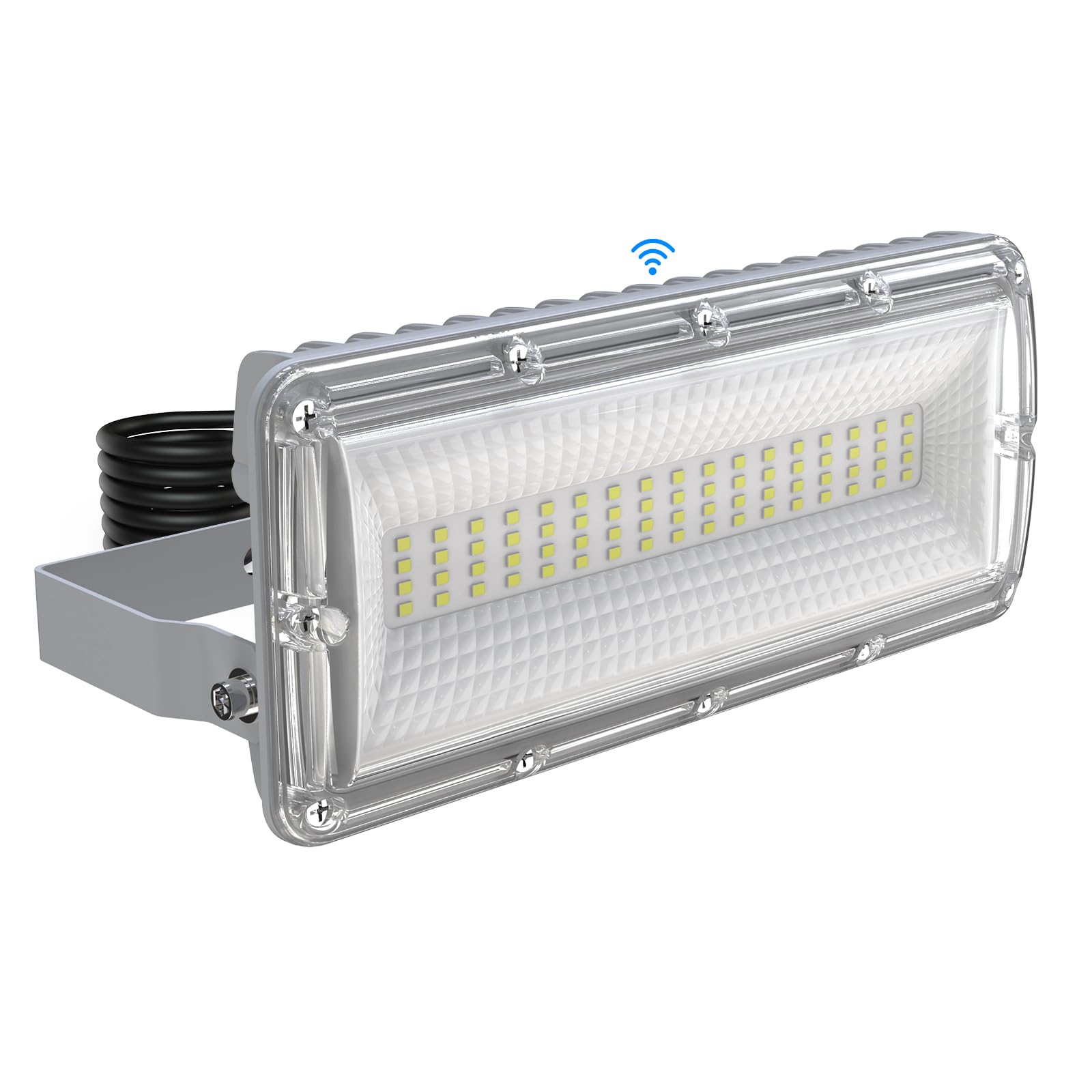 SUFUYA 50W LED Strahler Außen, 7000LM Dämmerung bis Morgengrauen Flutlicht, 6500K Kaltweiß Scheinwerfer mit Dämmerungssensor, IP67 Wasserfest LED Fluter Verstellbarer 180° für Garten, Hinterhof
