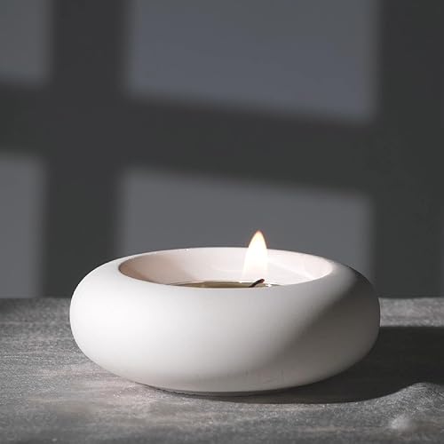 Miniatura 6 de Juego de 8 portavelas decorativos hechos a mano con diseño de guijarros, hechos a mano, decoración del hogar para calmar la estética terrosa,