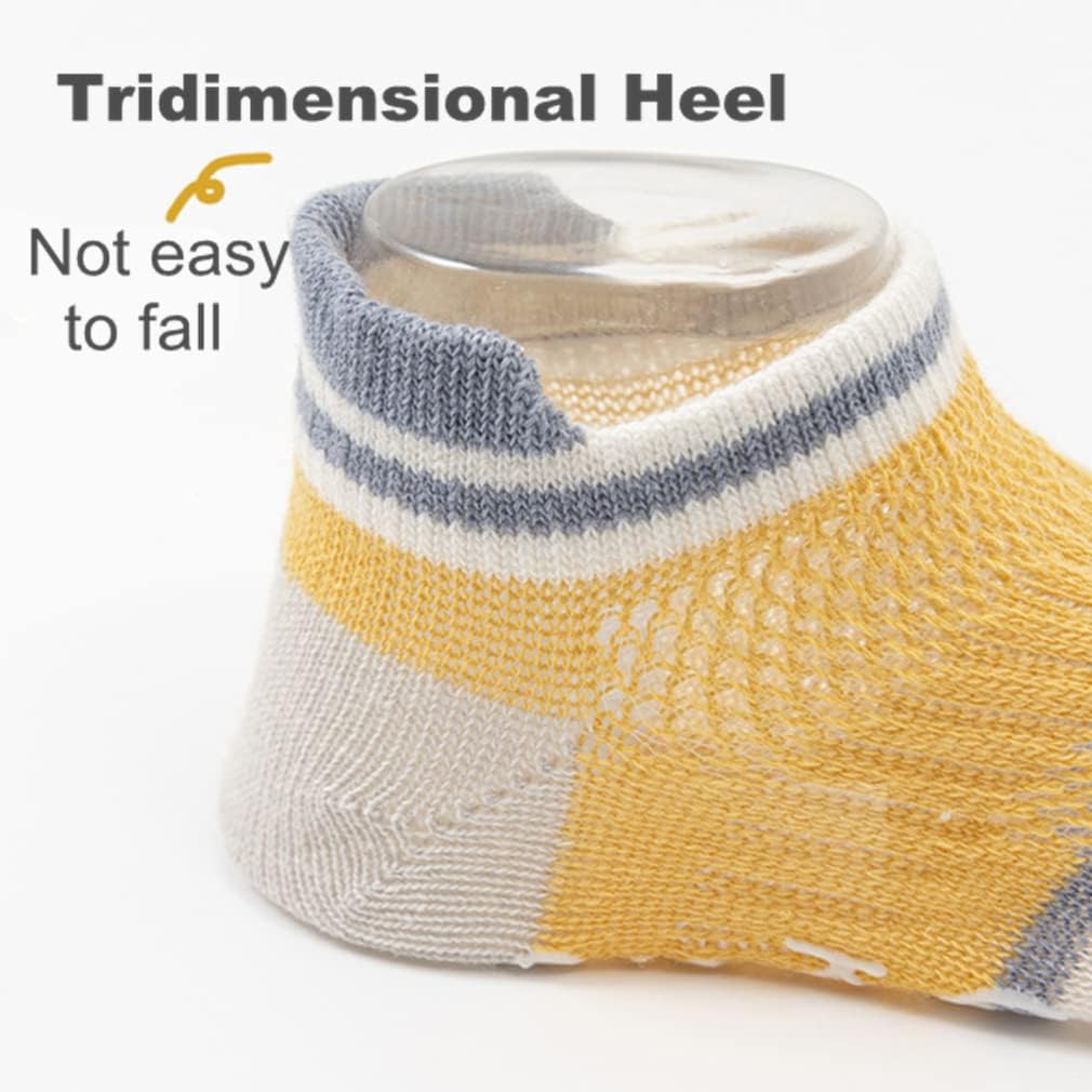 Baby Grip Socks Toddler Non Slip Thin Mesh Infant Pointelle Eyelet Socks Unisex Girl Boy No Show Floor Ankle Socks