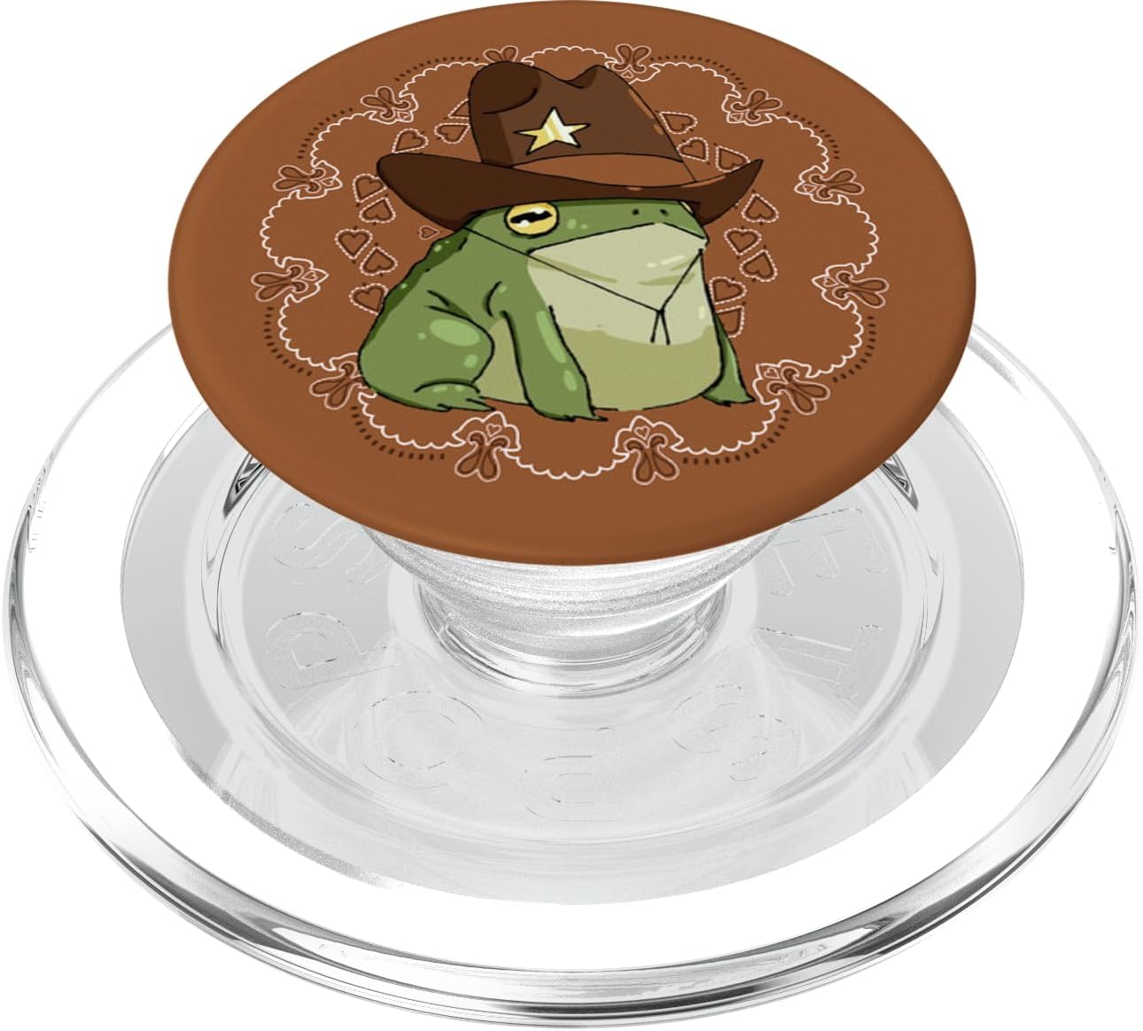 Cute Frog with Cowboy Hat - Cottagecore Aesthetic PopSockets PopGrip for MagSafe