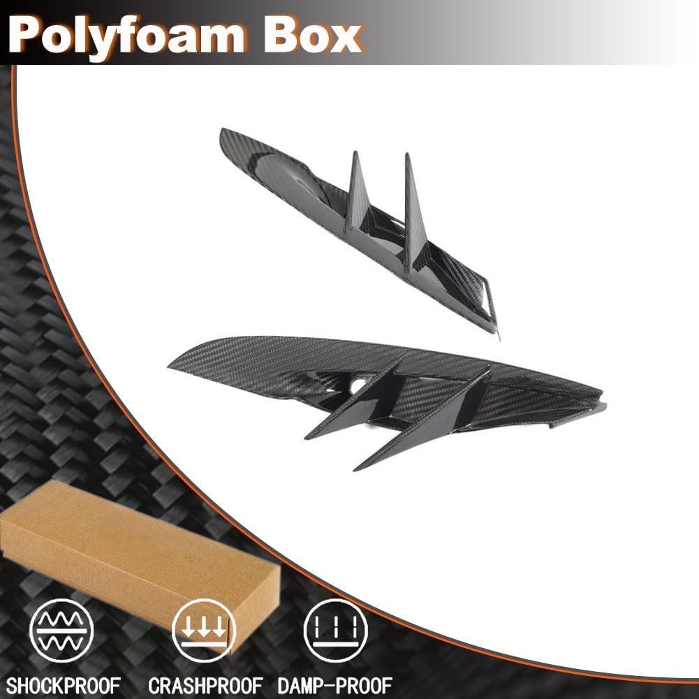 MCARCAR KIT Dry Carbon Fiber Front Bumper Canards for Toyota Supra GR A90 A91 MK5 2020-2024 Side Fins Splitter Spoiler Air Intake Vent Cover Body Kit