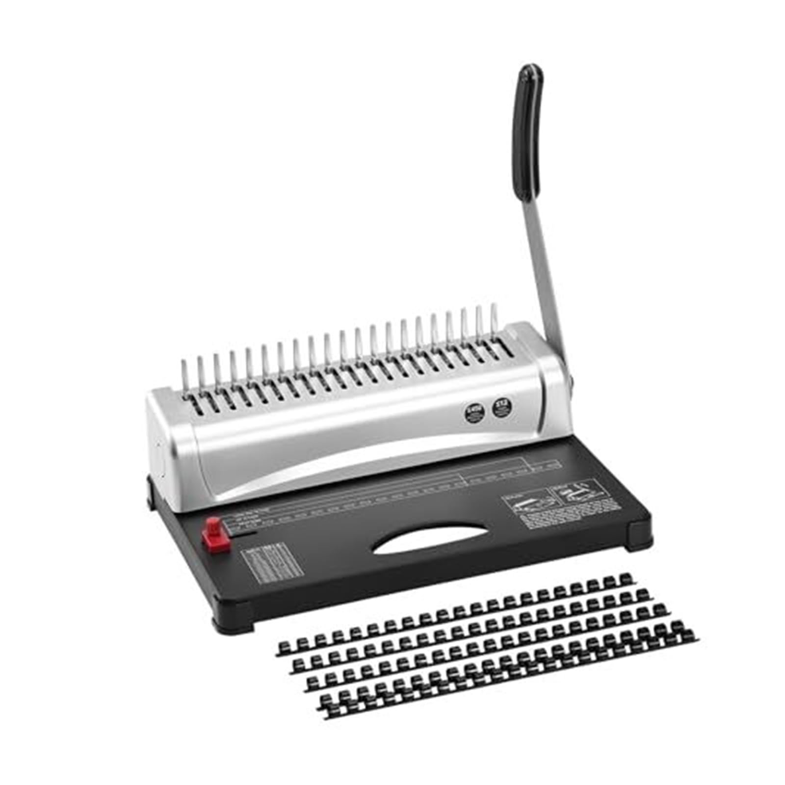 Rilegatrice for libri, rilegatrice a pettine for 21 fori, rilega fino a 450 fogli con 100 dorsi a PCS 3 8''