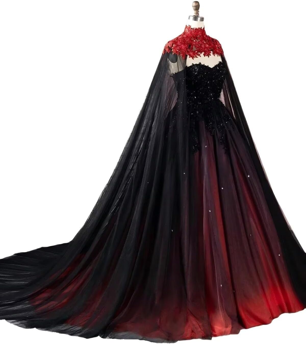 YJNXHN Women's Sweetheart Quinceanera Dresses with Cape Appliques Beaded Sweet 16 Prom Party Ball Gown
