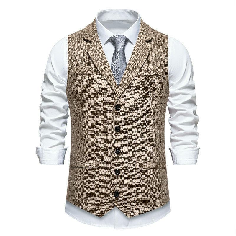 Chaleco de tweed para abrigar con elegancia solucionando el vestir formal sin americana 6