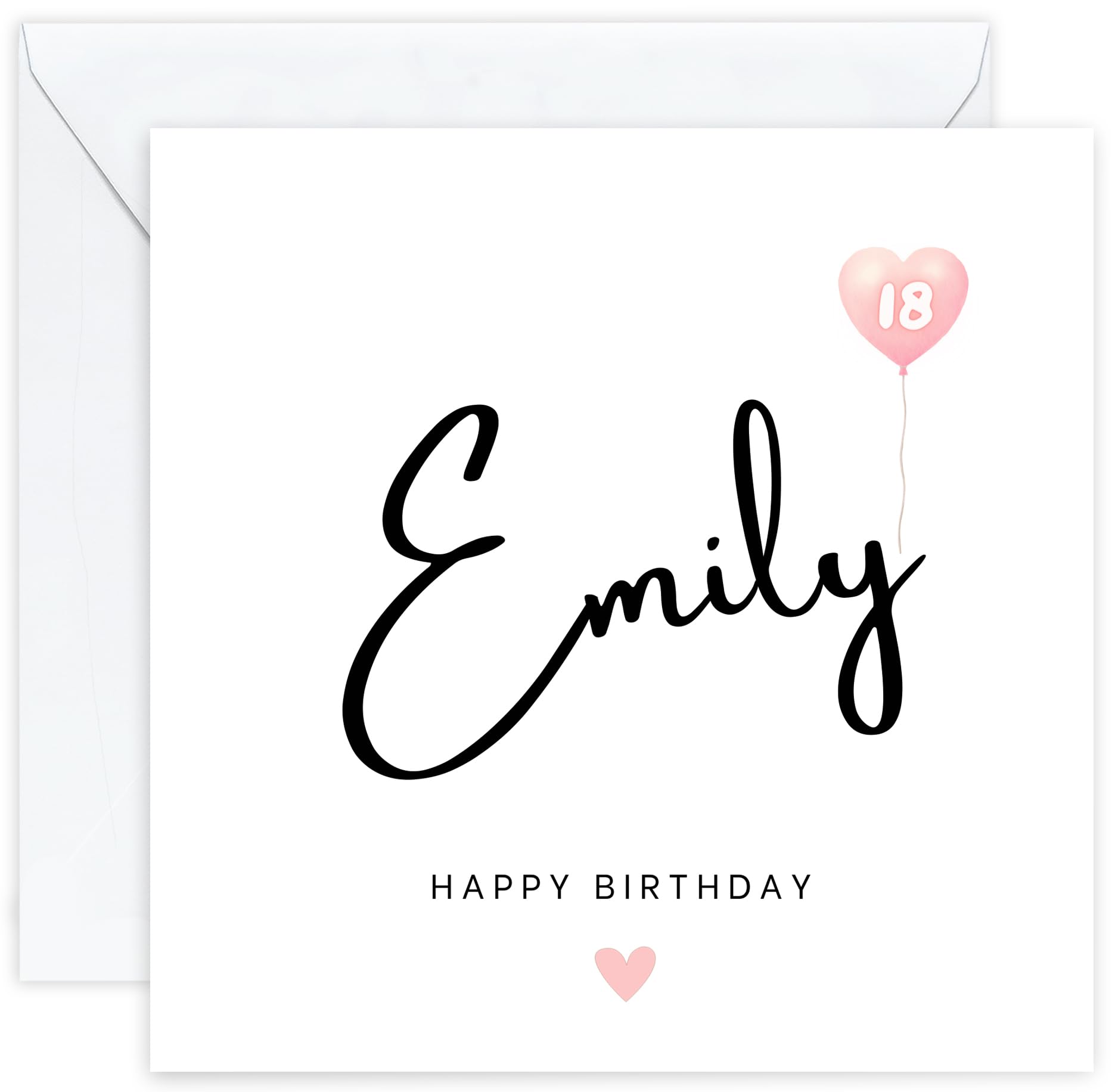 Personalised 18th Birthday Card - Eighteenth Birthday Card for 18 Year Old Girls Eighteen Daughter Granddaughter Niece Sister Woman Women Friends Her (Age 18)