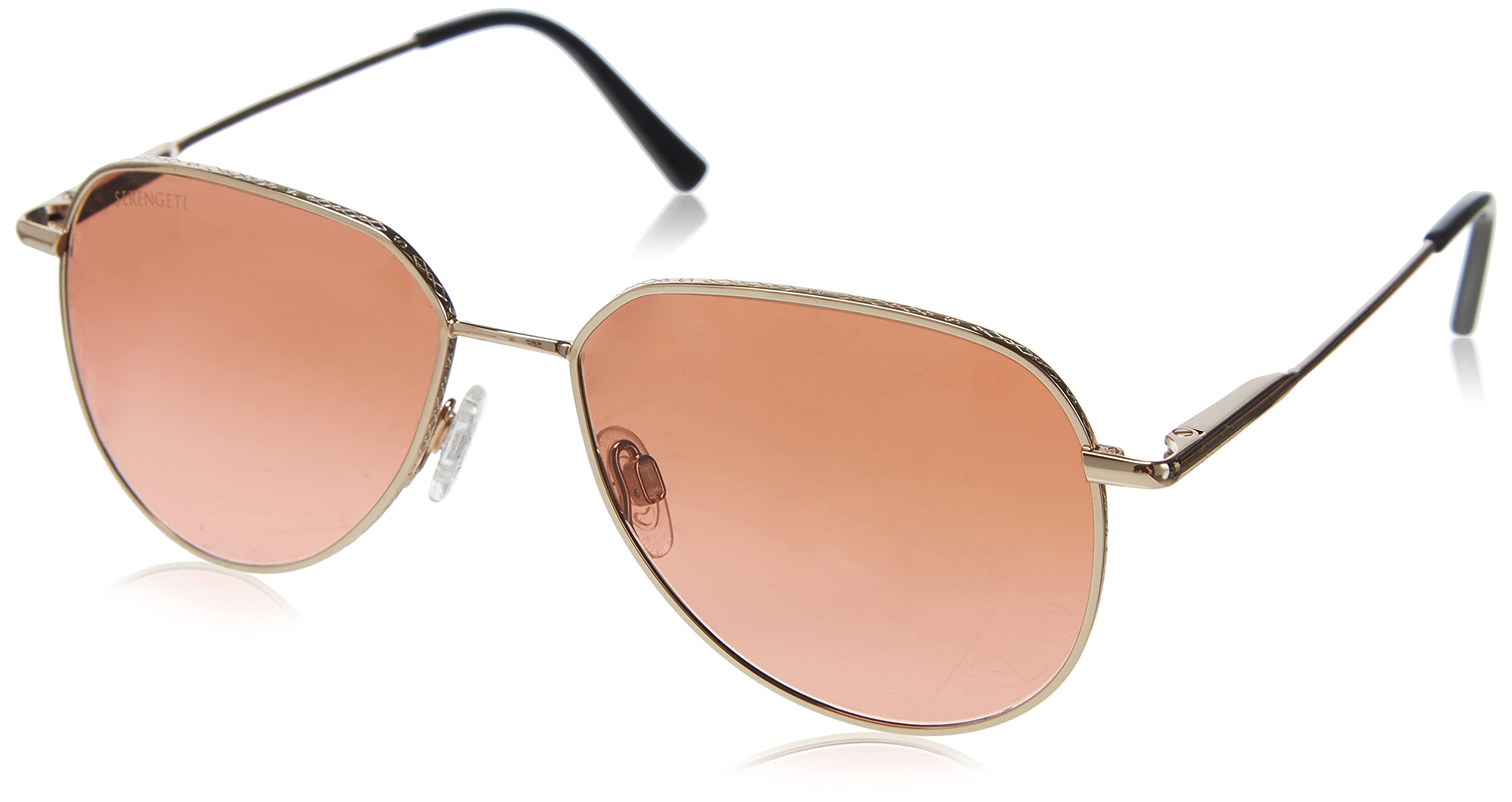 Serengeti Rose Gold Metal Sunglasses