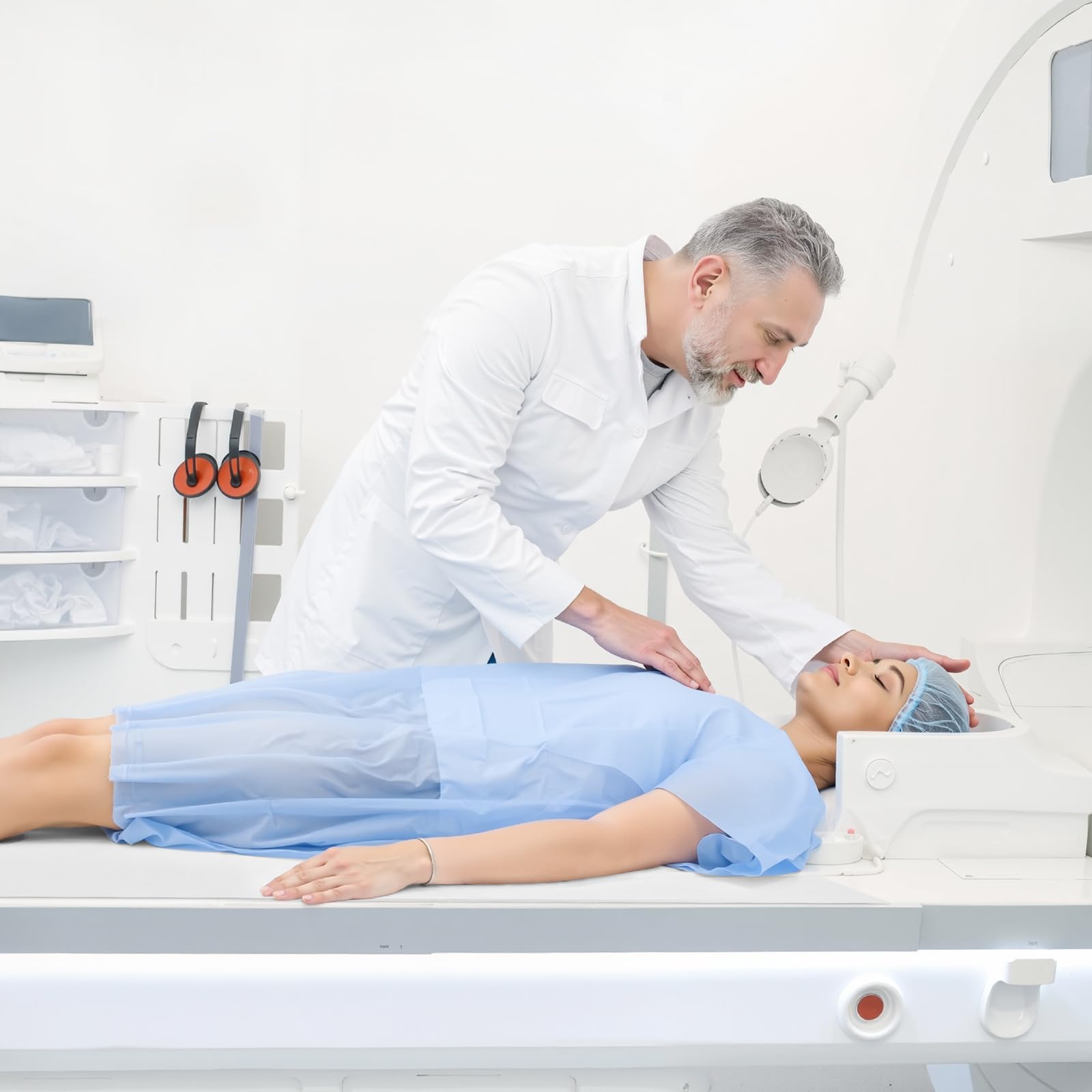 VEVOR Carta per Lettino Medico, 53,3 cm x 68,9 m, 12 Pezzi, Rotoli Copertura Liscia, Bianco