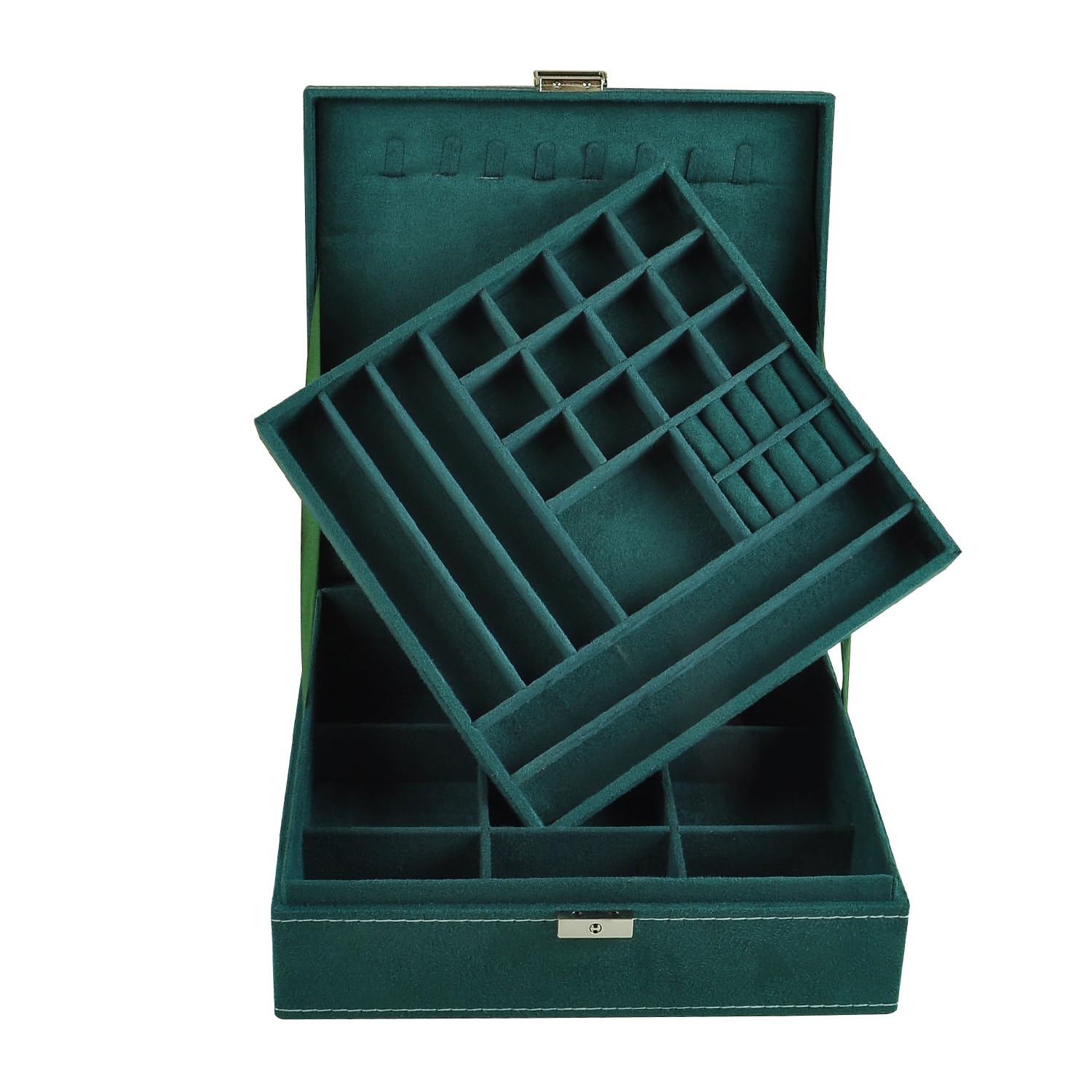 Amazon｜GYJOYERO ジュエリーボックス 10 x 10インチ 2層ハンドル