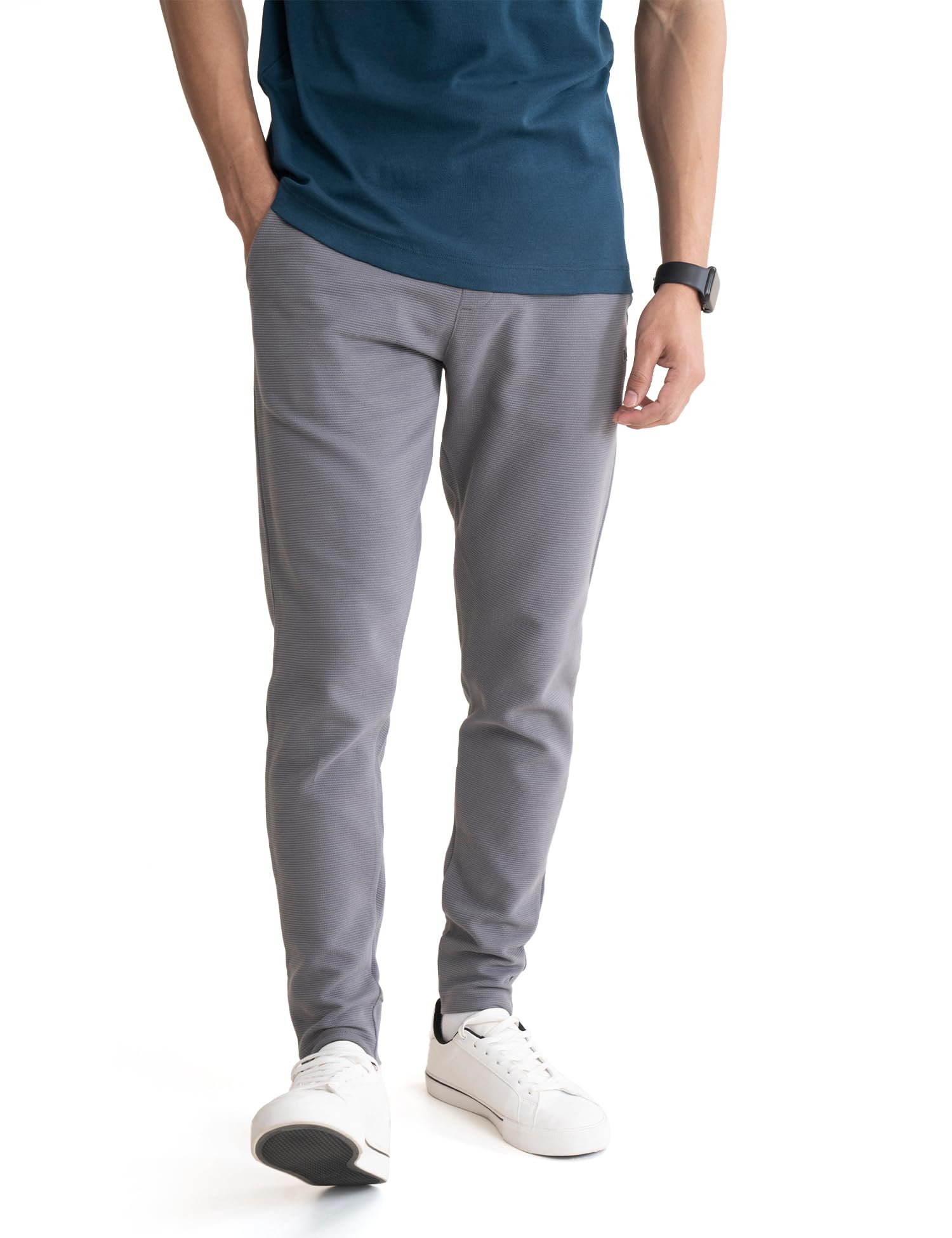 DAMENSCH Men's Regular Fit Mid Rise Ottoman Joggers | Stylish Joggers for Casual Wear-picture-20