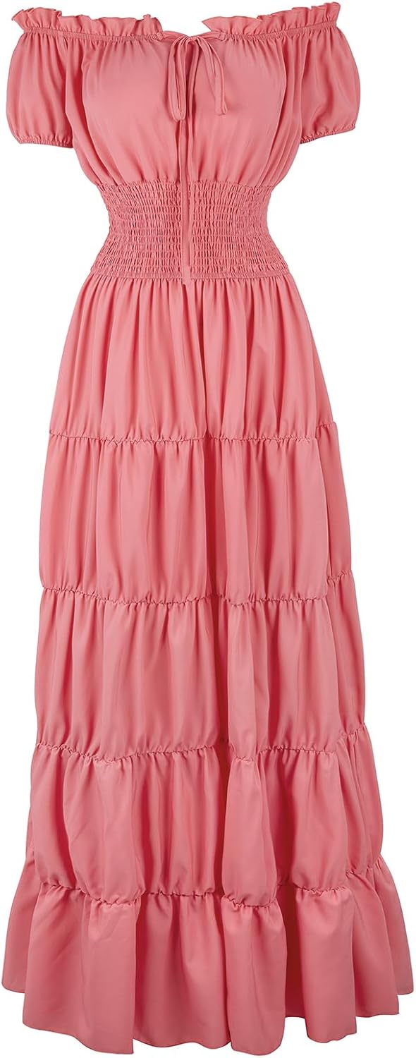 Renaissance Costume Women Medieval Chemise Dress Peasant Tops Irish Under Dress