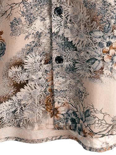 Image of JOTOOK Mens Hawaiian Shirt Short Sleeve Button Down Tropical Shirts Casual Floral Summer Beach Shirt