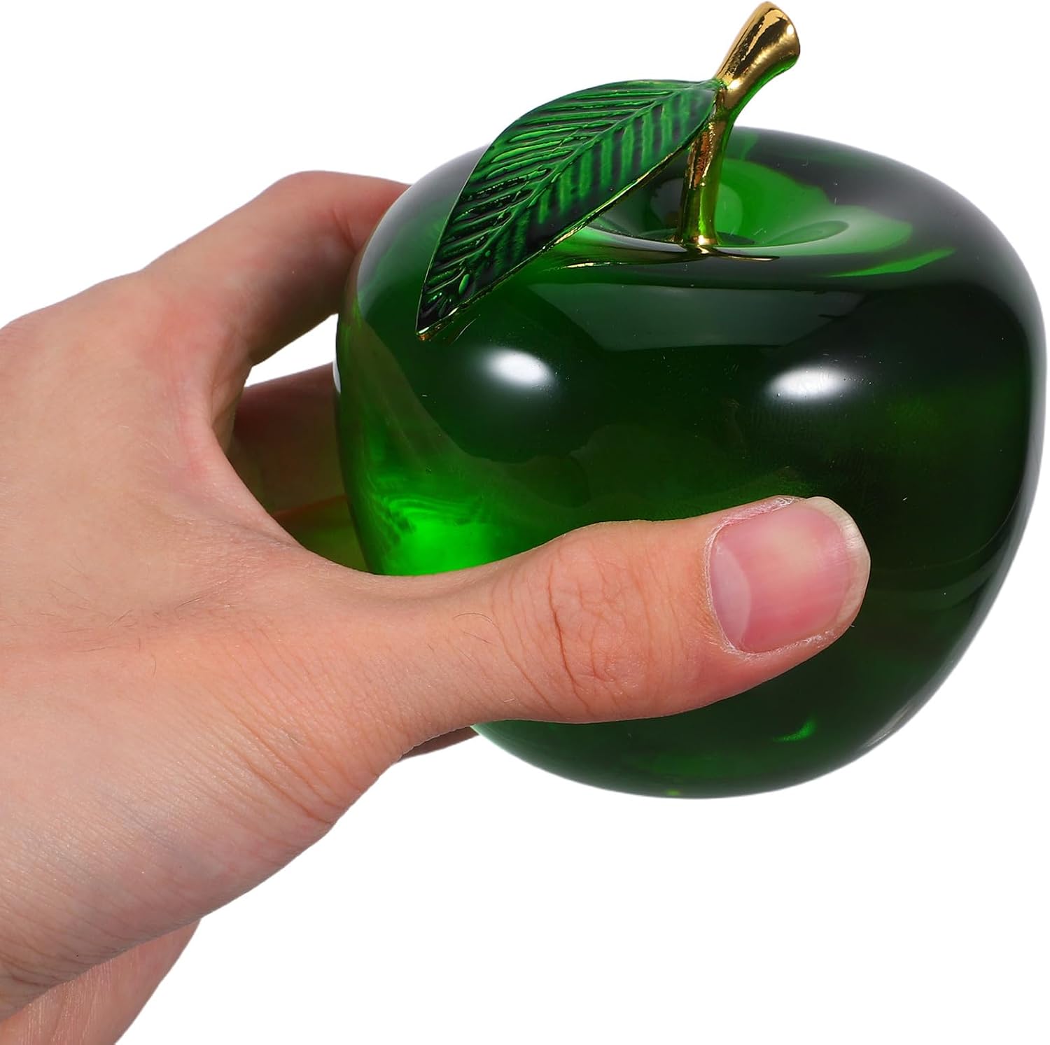 Crystal Fruit Figurine: Paperweight Art Small Glass Fruit Statue Collectible Ornament Crafts for Christmas Eve Birthday Wedding Decor Decorative Stones