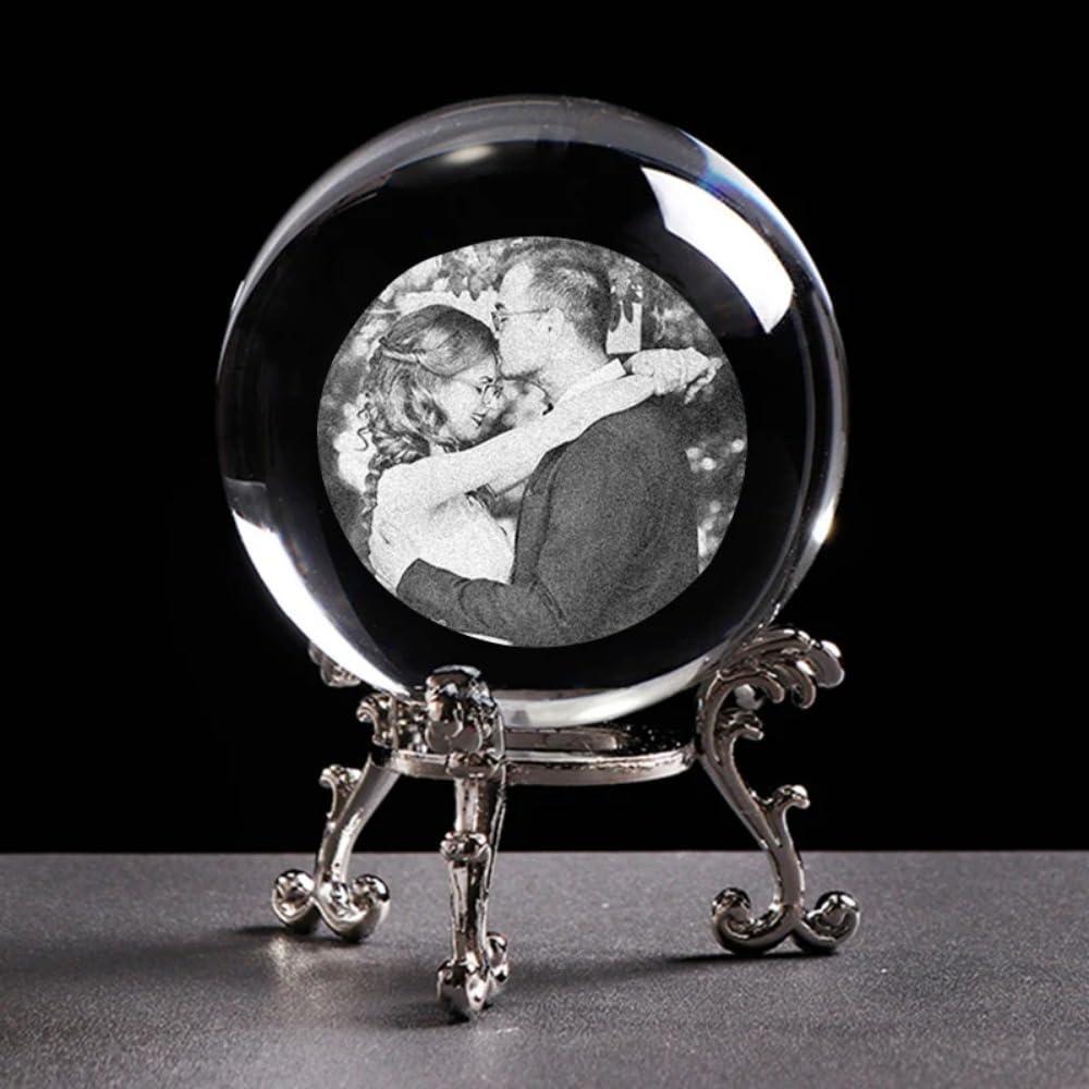 Cristal 2D personnalisé avec photo gravée au laser de haute précision