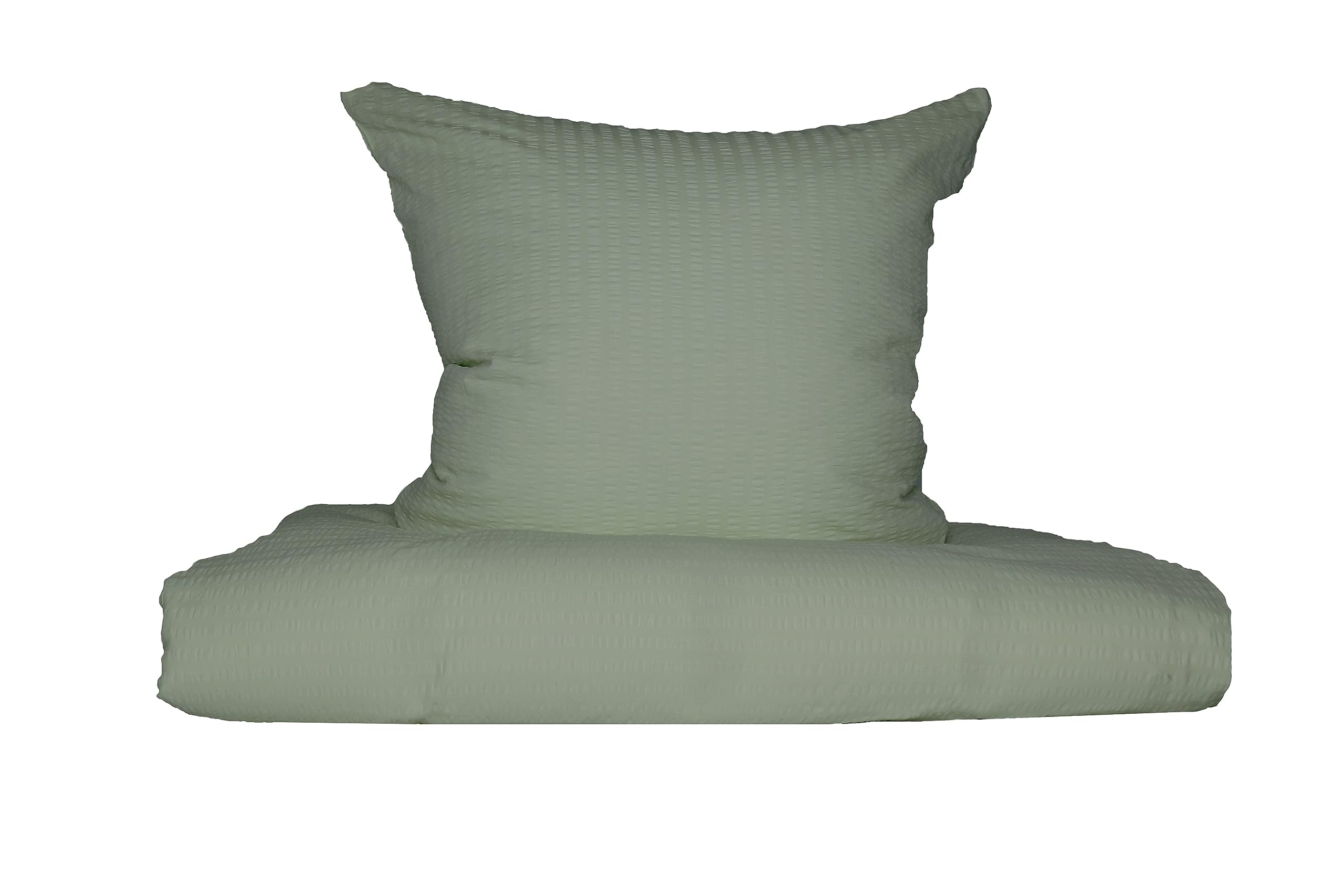 jilda-tex Komplet pościeli ekologicznej z kory, 100% bawełna, Valencia, letnia pościel (szałwiowa zieleń, 240 x 220 + 2 x 80 x 80 cm)